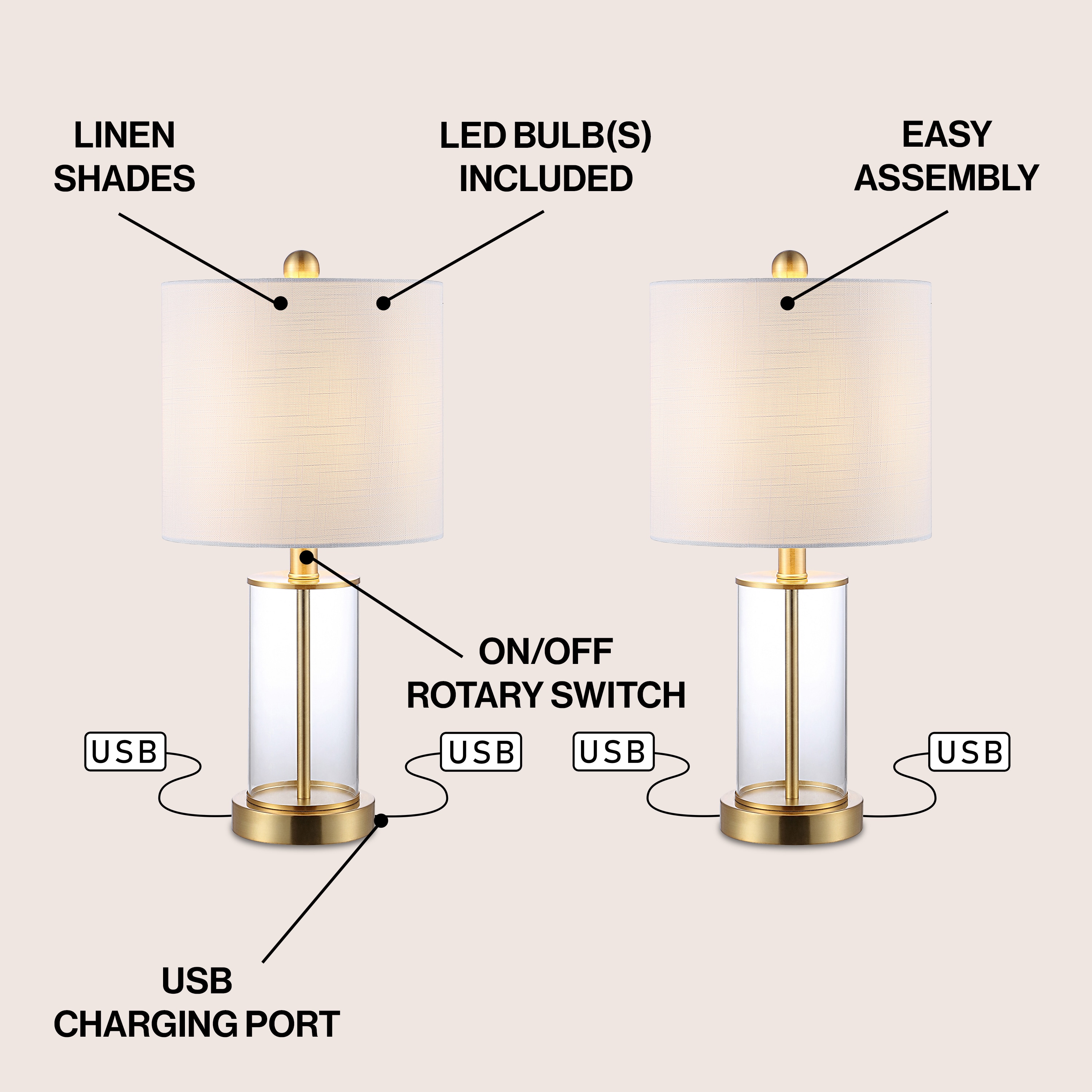JONATHAN  Y JYL8500B-SET2 Table-Lamps - View #3