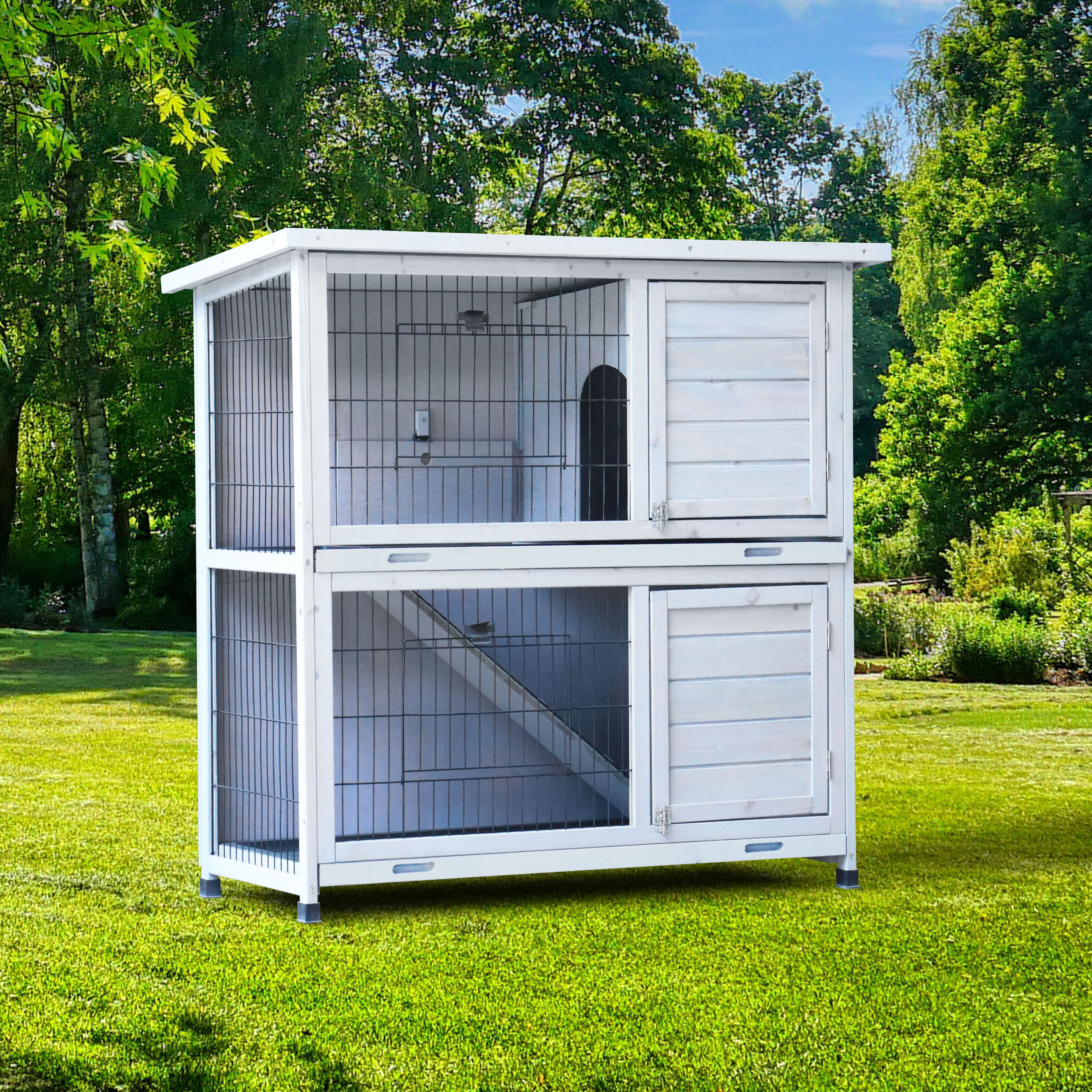 LIVIZA GIJ-PCR-001GY Chicken-Coops-Rabbit-Hutches - View #2