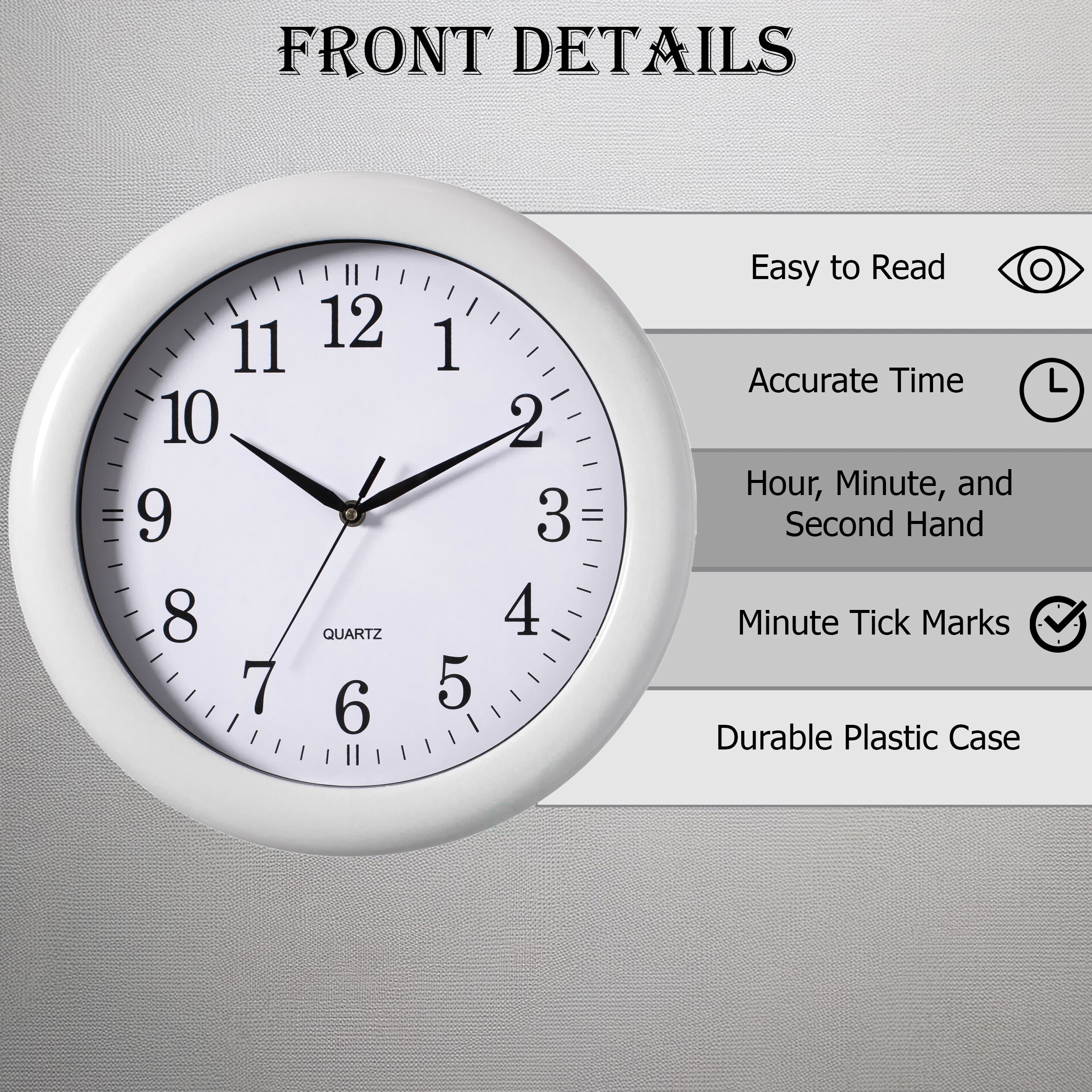 Clockswise QI004510.WT.2 Indoor-Outdoor-Clocks - View #6
