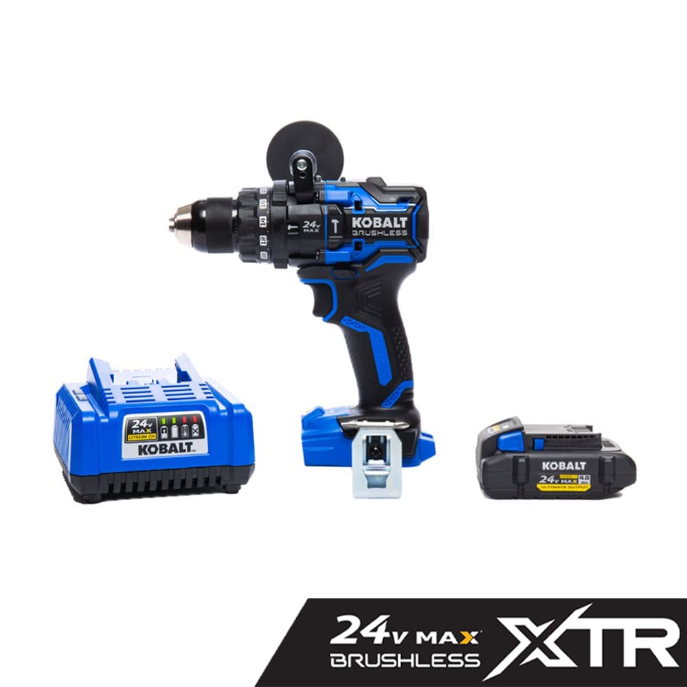 Kobalt XTR 1/2-in 24-volt Max-Amp Variable Speed Brushless Cordless Hammer  Drill (1-Battery Included) in the Hammer Drills department at