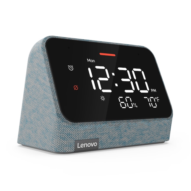 Lenovo Smart Clock Essential with Alexa Built-in Misty Blue in the Smart  Speakers & Displays department at 