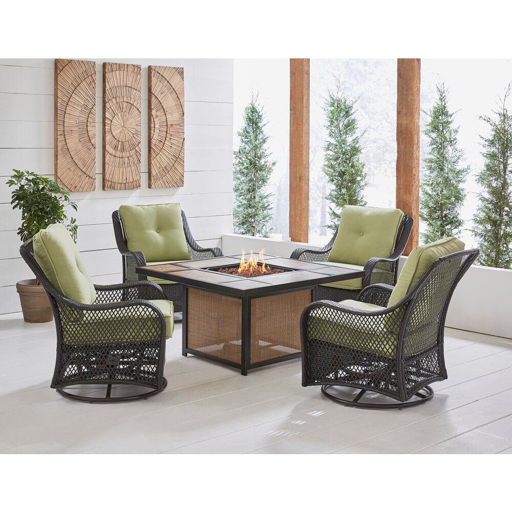 Hanover ORL5PCTFPSW4-GRN Patio-Conversation-Sets - View #10