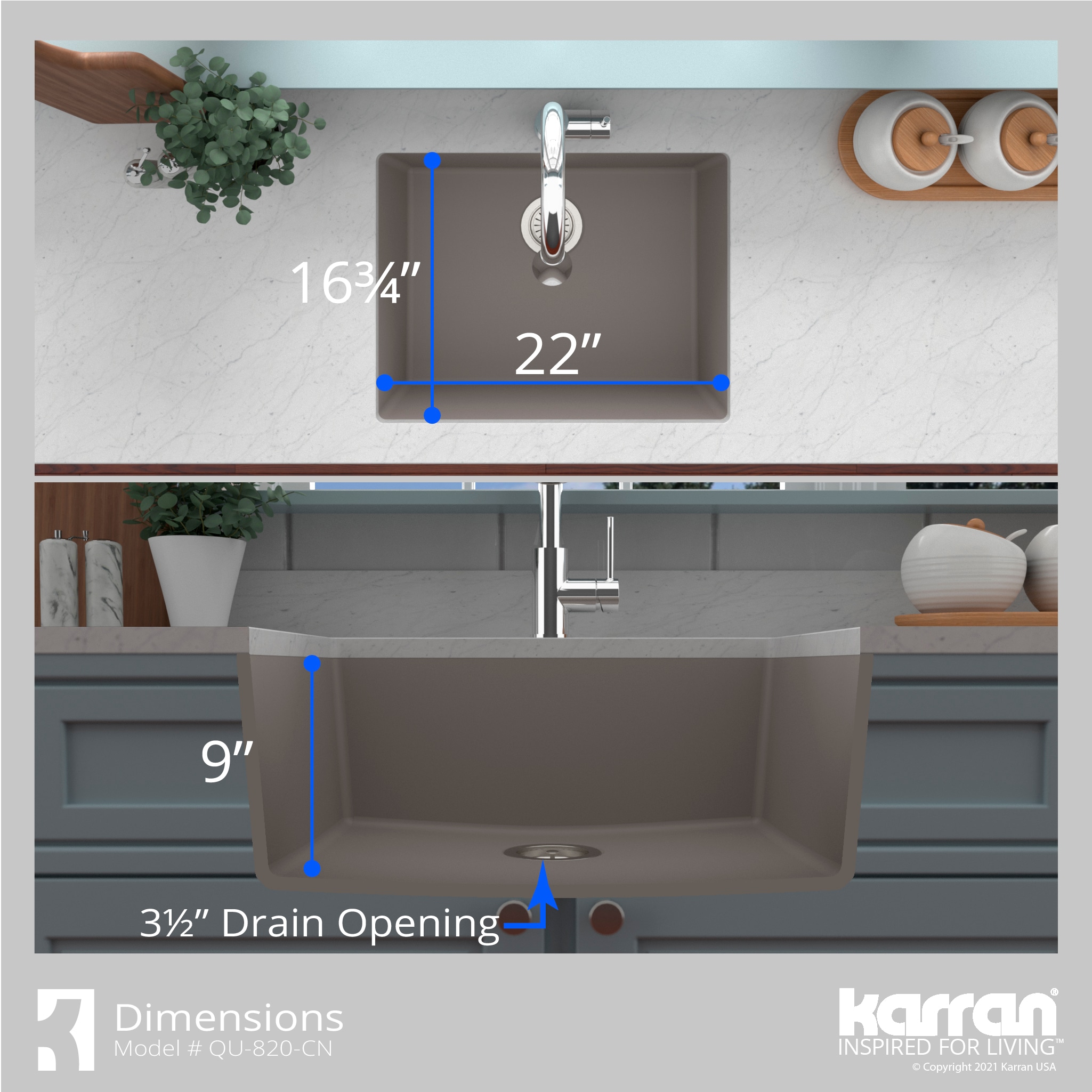 Karran QU-820-CN-PK1 Kitchen-Sinks - View #8