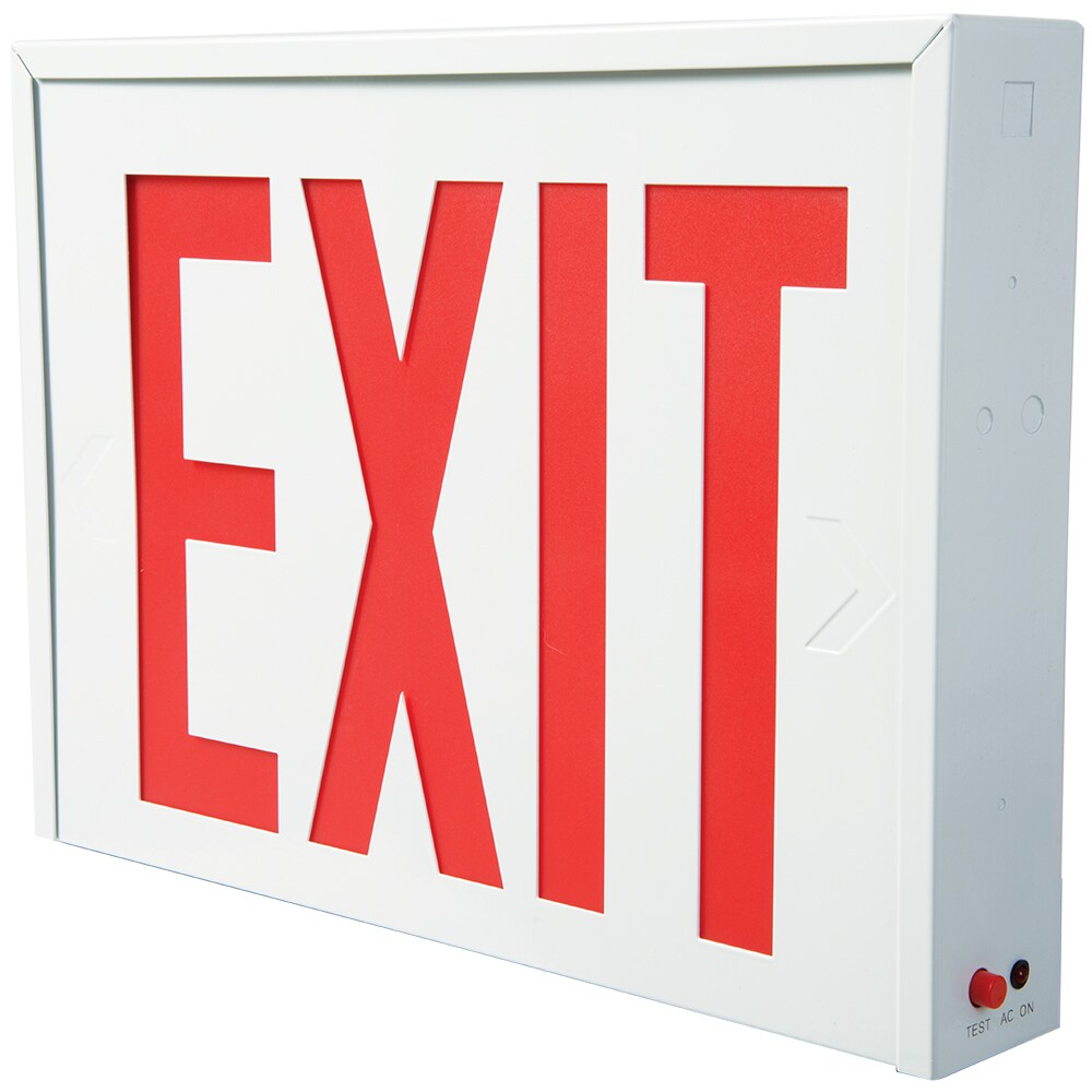 All-Pro APLNYX71 AP series 120-277-Volt LED White Hardwired Exit Light with Red Lights