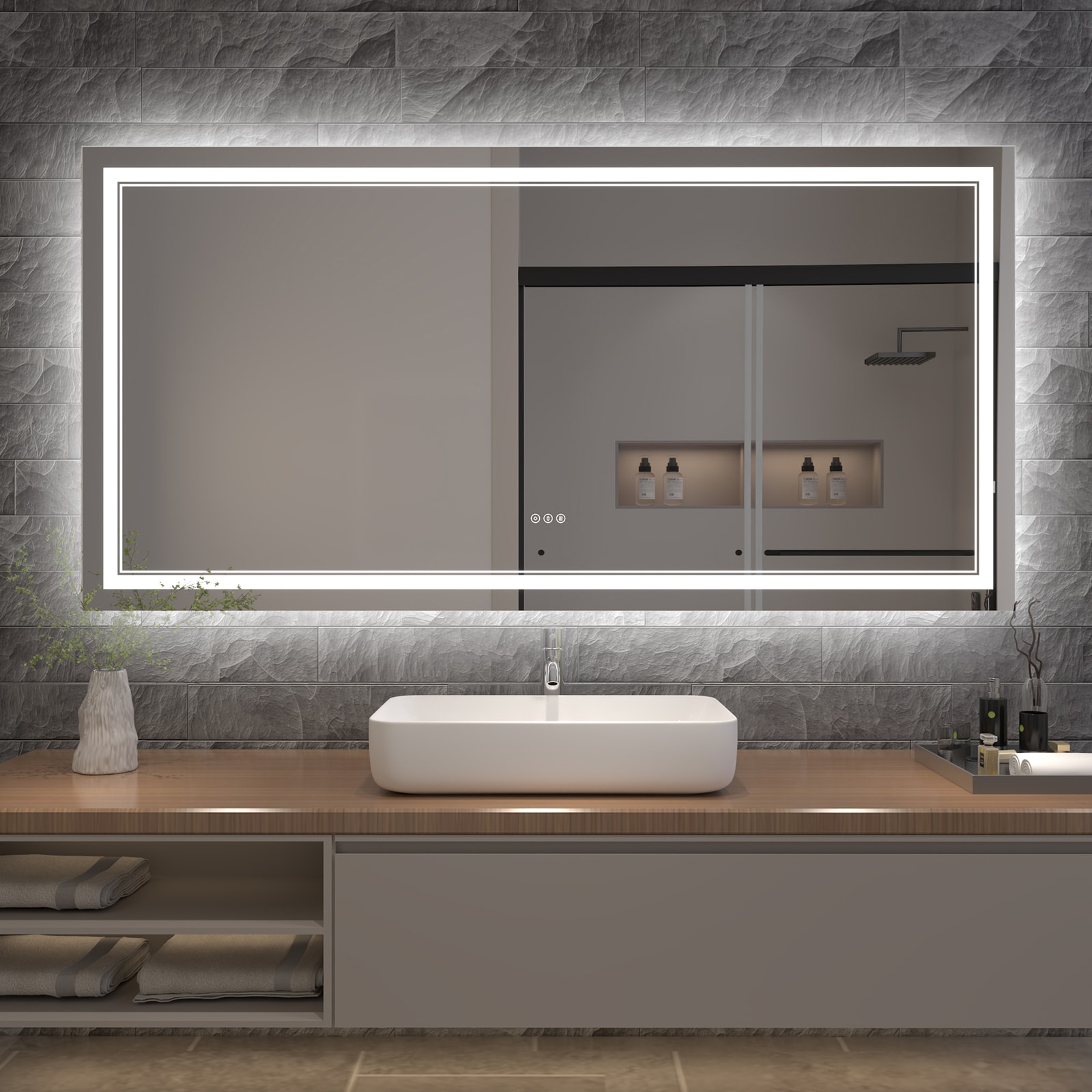 AAZJ JTF 72-Inches x 36-Inches Polished Frameless Rectangle