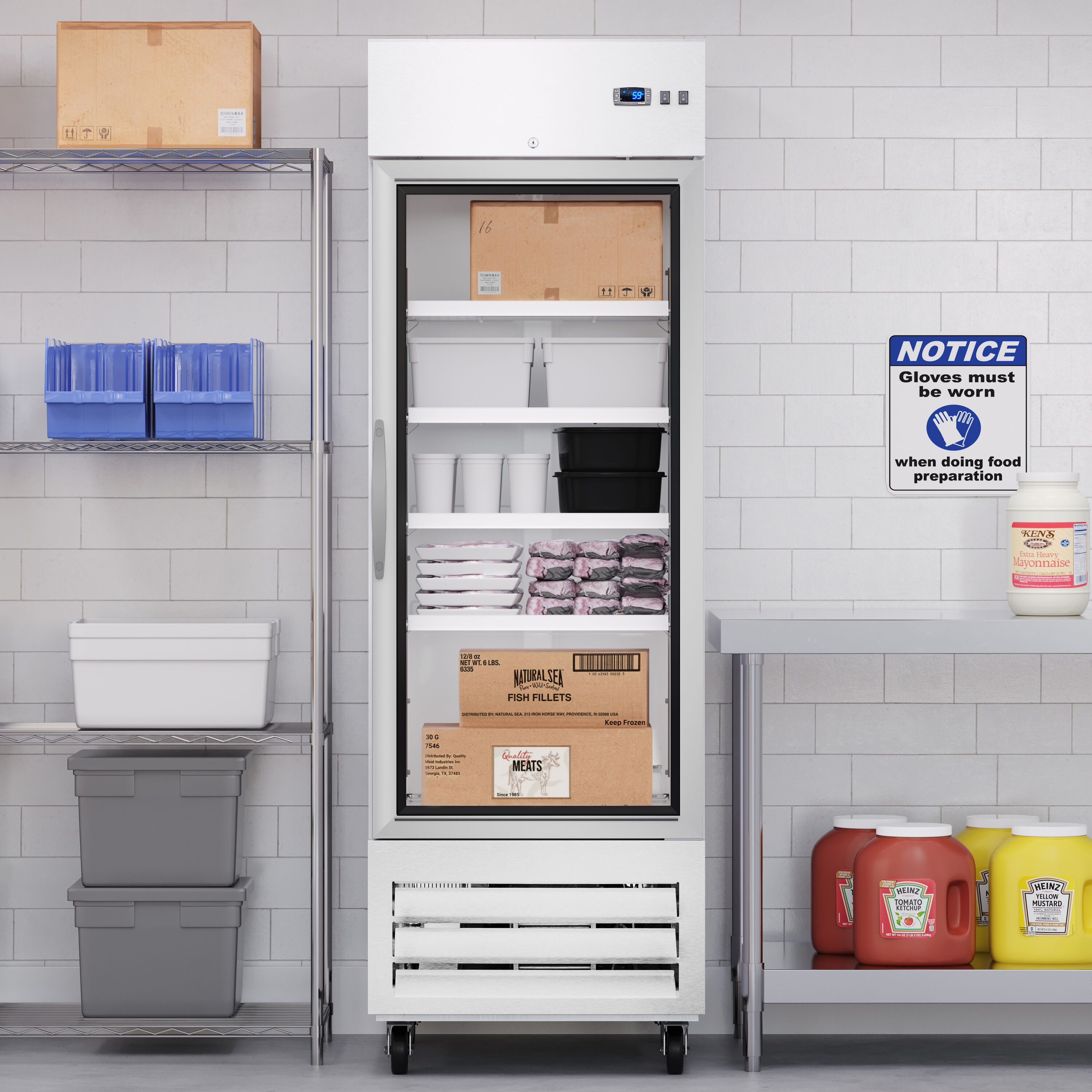 KoolMore LOW-KM-RIC-1DGD Commercial-Refrigerators - View #2