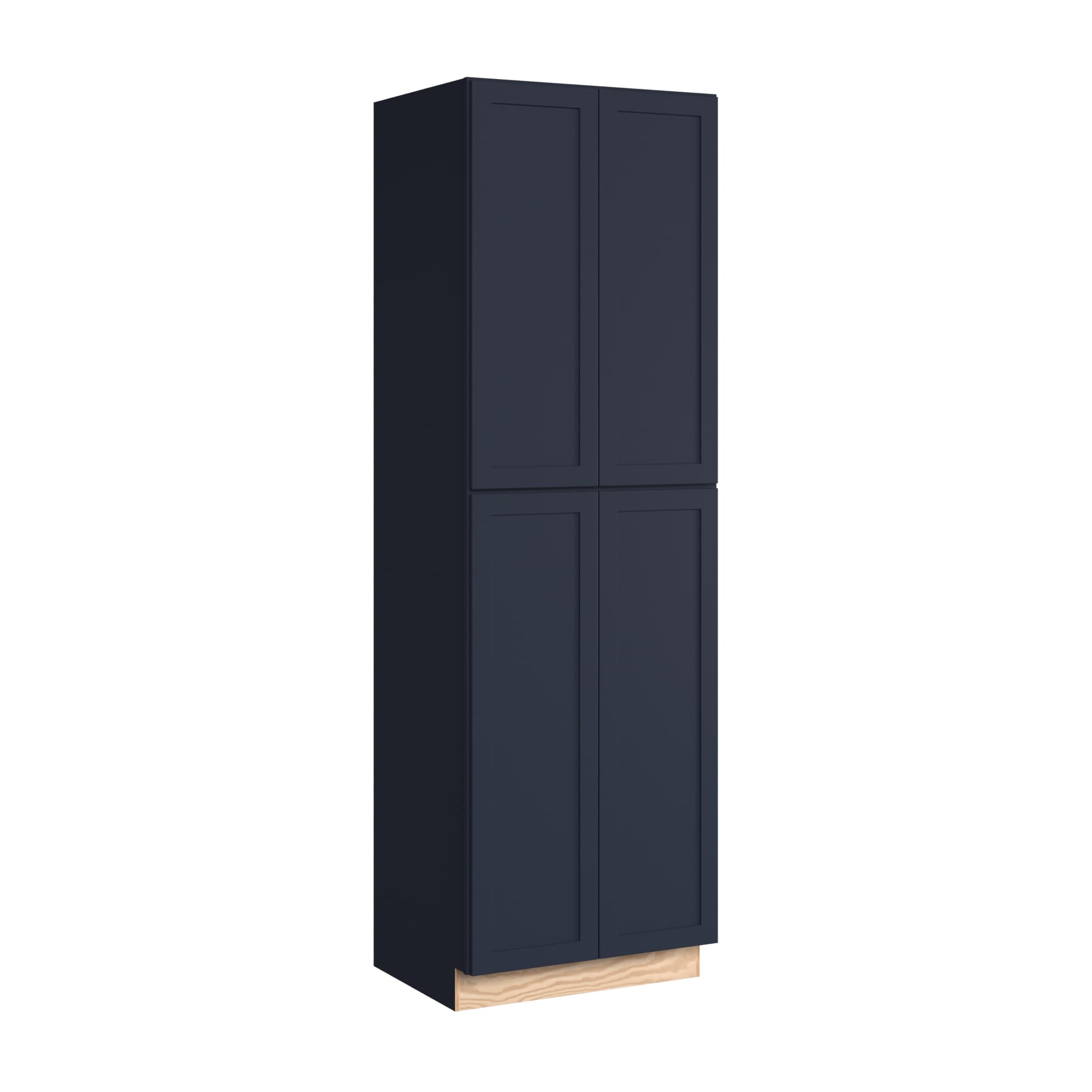 KraftMaid Momentum U302496.ET.SHG77 Deveron 30-in W x 96-in H x 24-in D Midnight Pantry Fully assembled Plywood Cabinet (Recessed Panel Shaker)