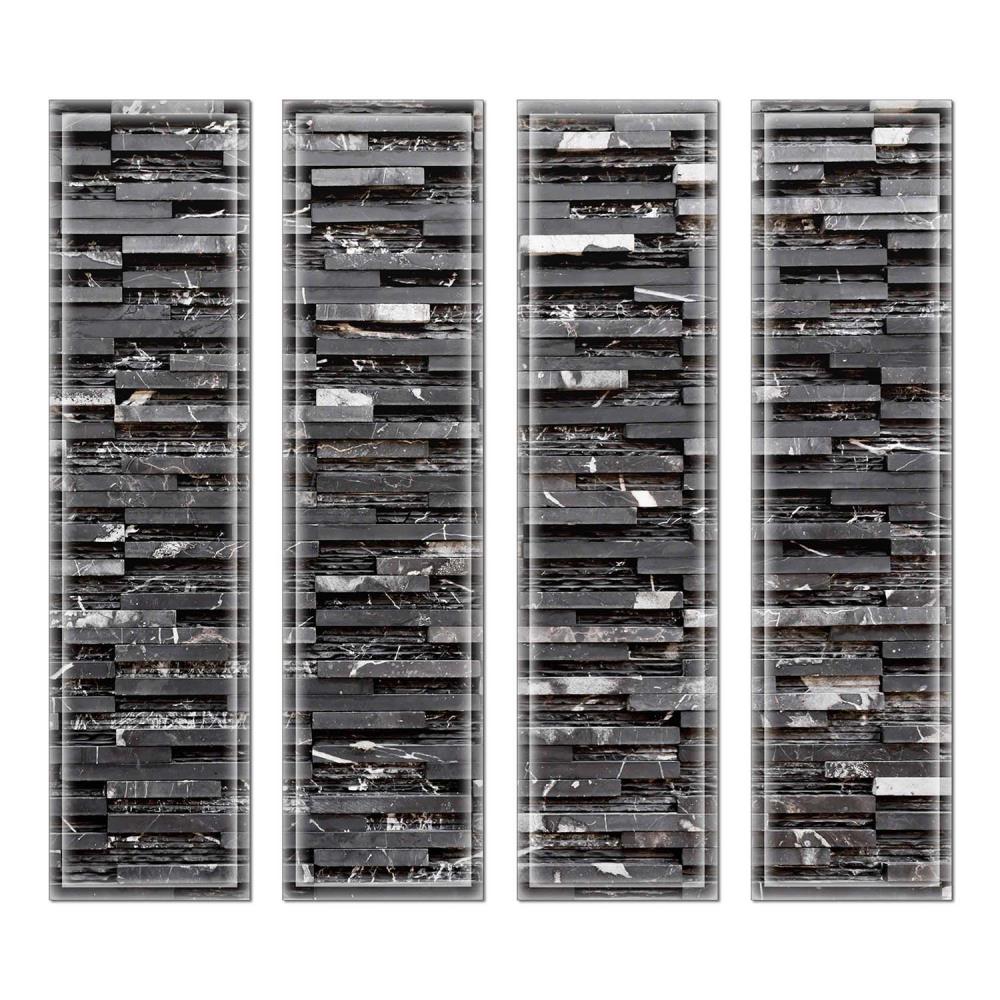 Instant Mosaic 5570102 Upscale Designs 32-Pack Multicolor 3-in x 12-in Glossy Glass Random Wall Tile