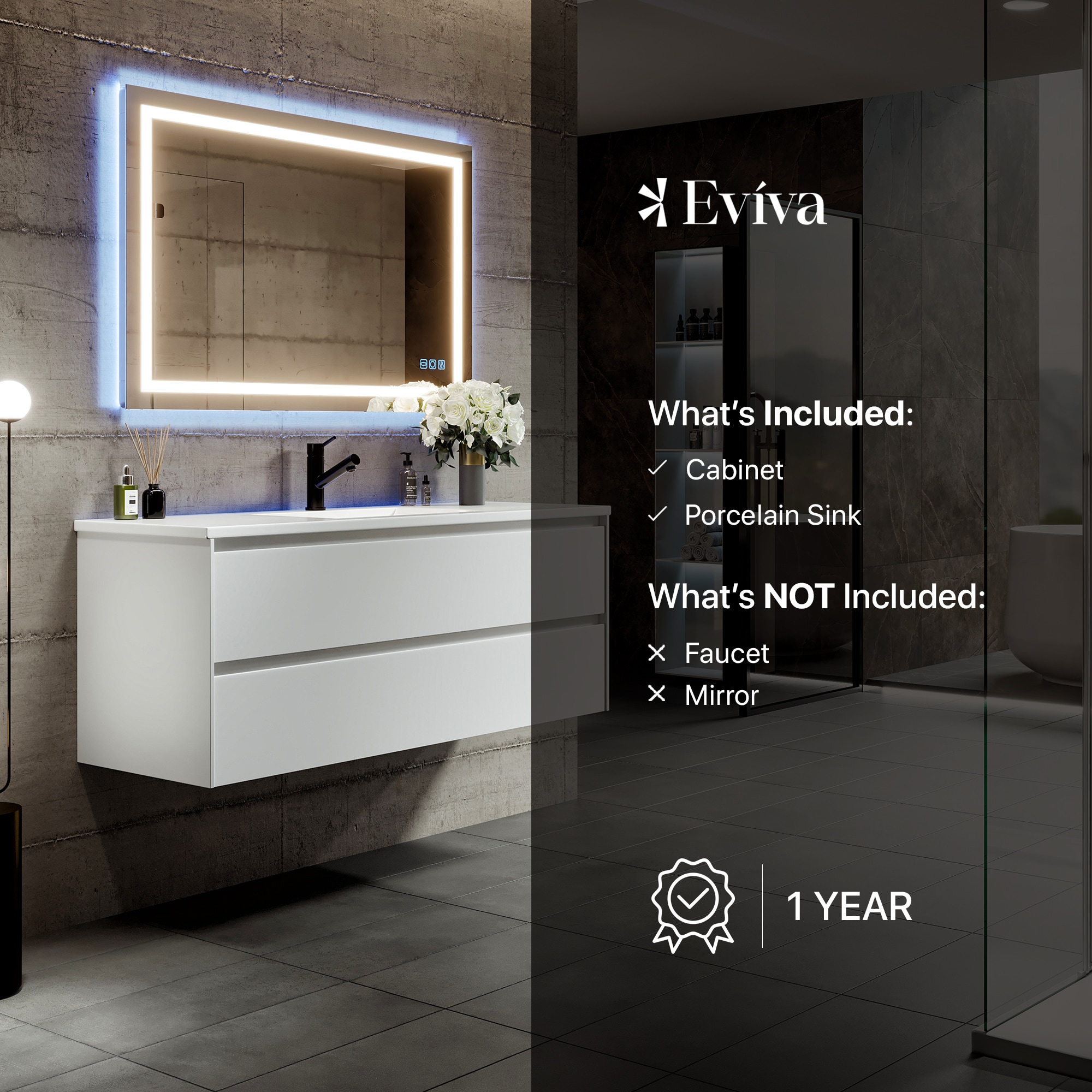 Eviva EVVN547-48MWH-SS Bath-Vanity-Combo - View #7