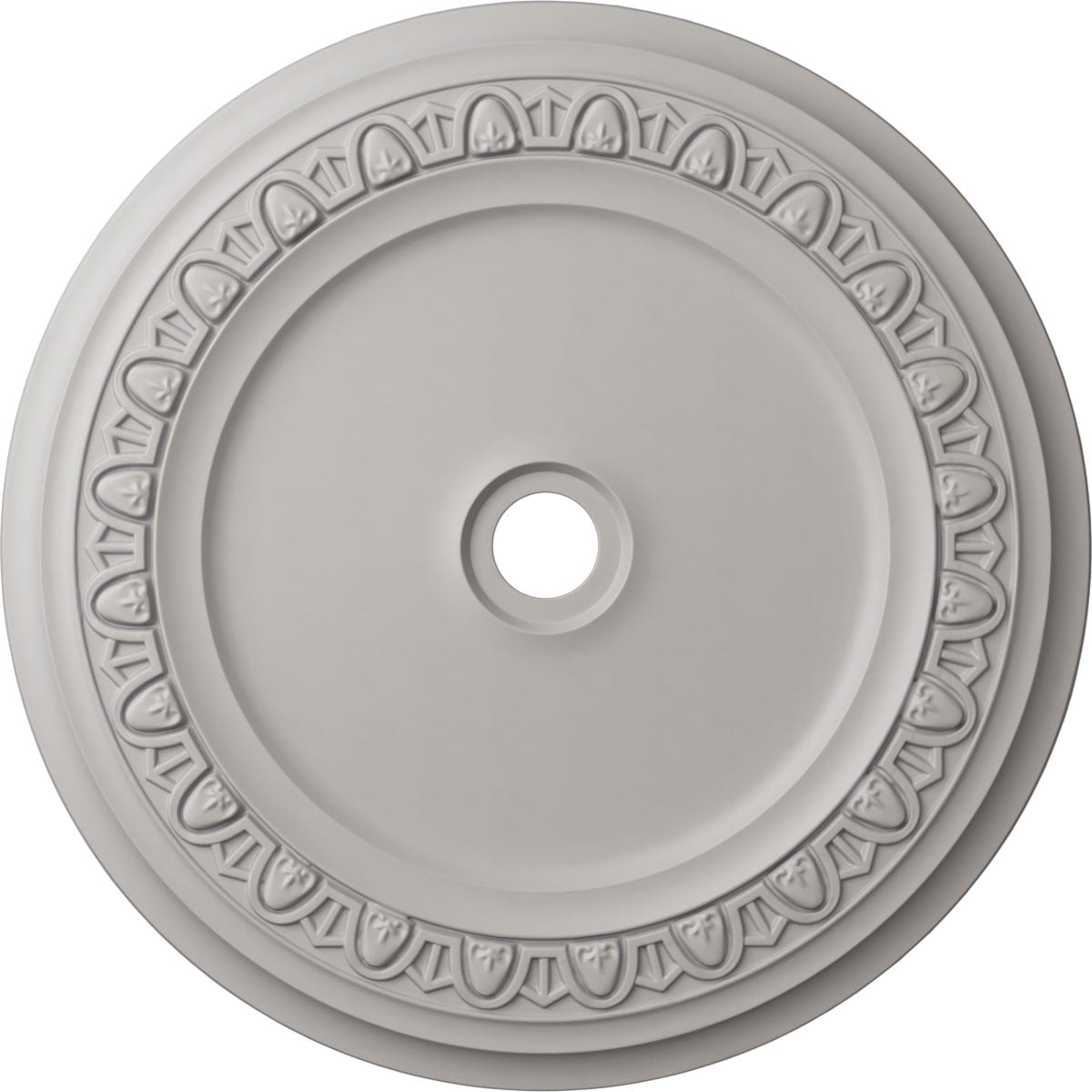 Ekena Millwork CM41CAUWF Caputo 41-in W x 41-in L Painted Ultra Pure White Polyurethane Whole Ceiling Medallion