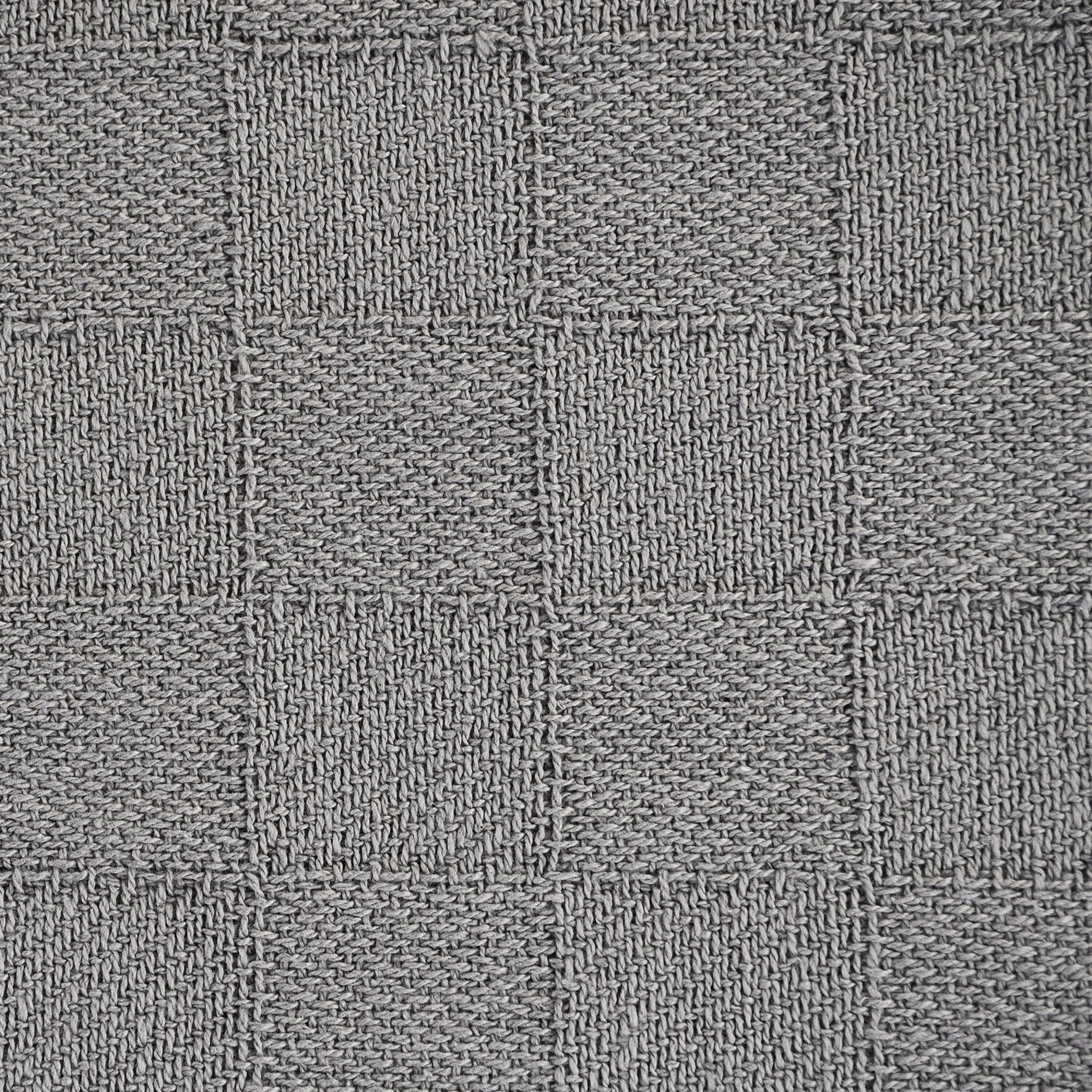 Heather Madiera Luxurious Cotton Throw, 60" x 50", Light Gray