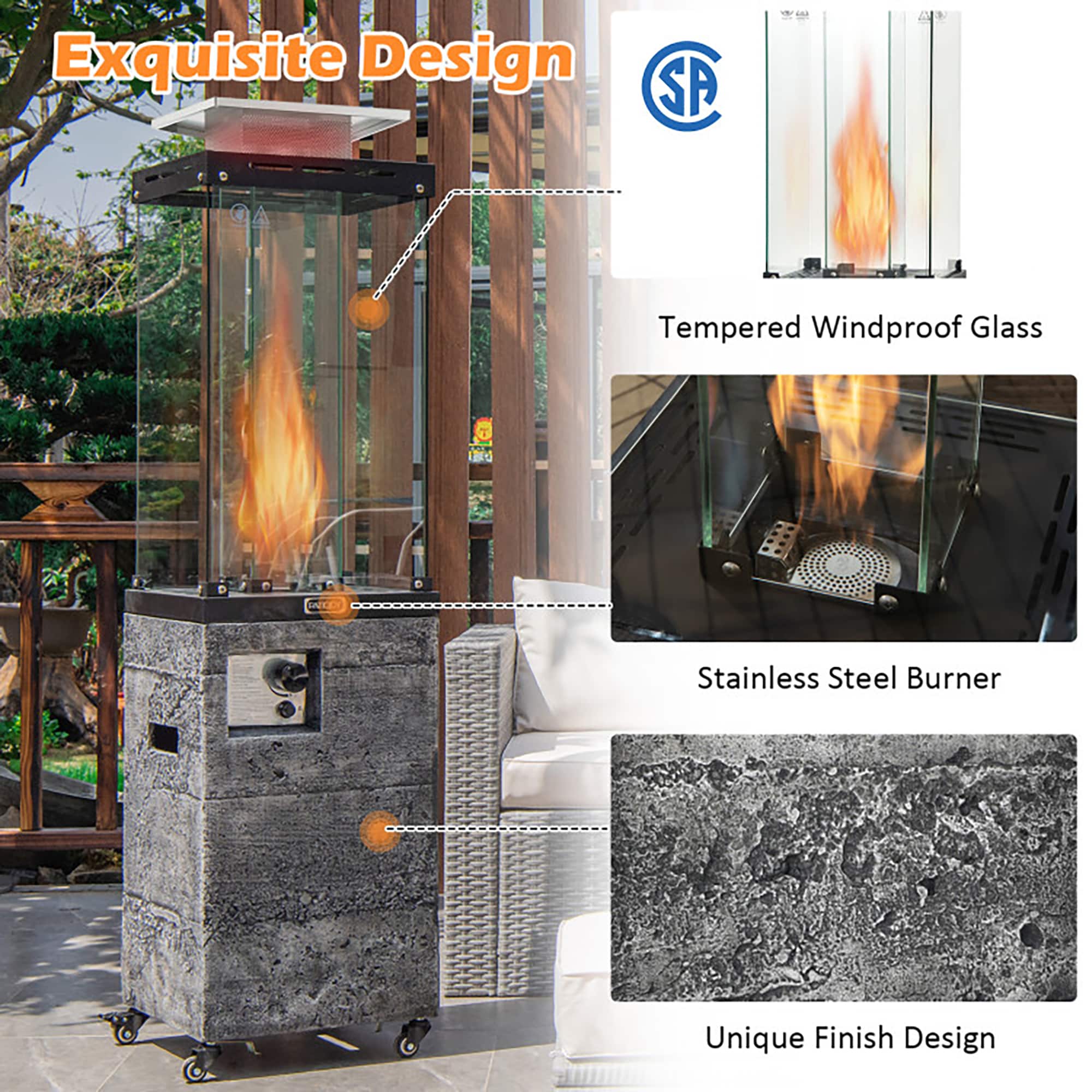 CASAINC WF-HT02 Outdoor-Gas-Patio-Heaters - View #2