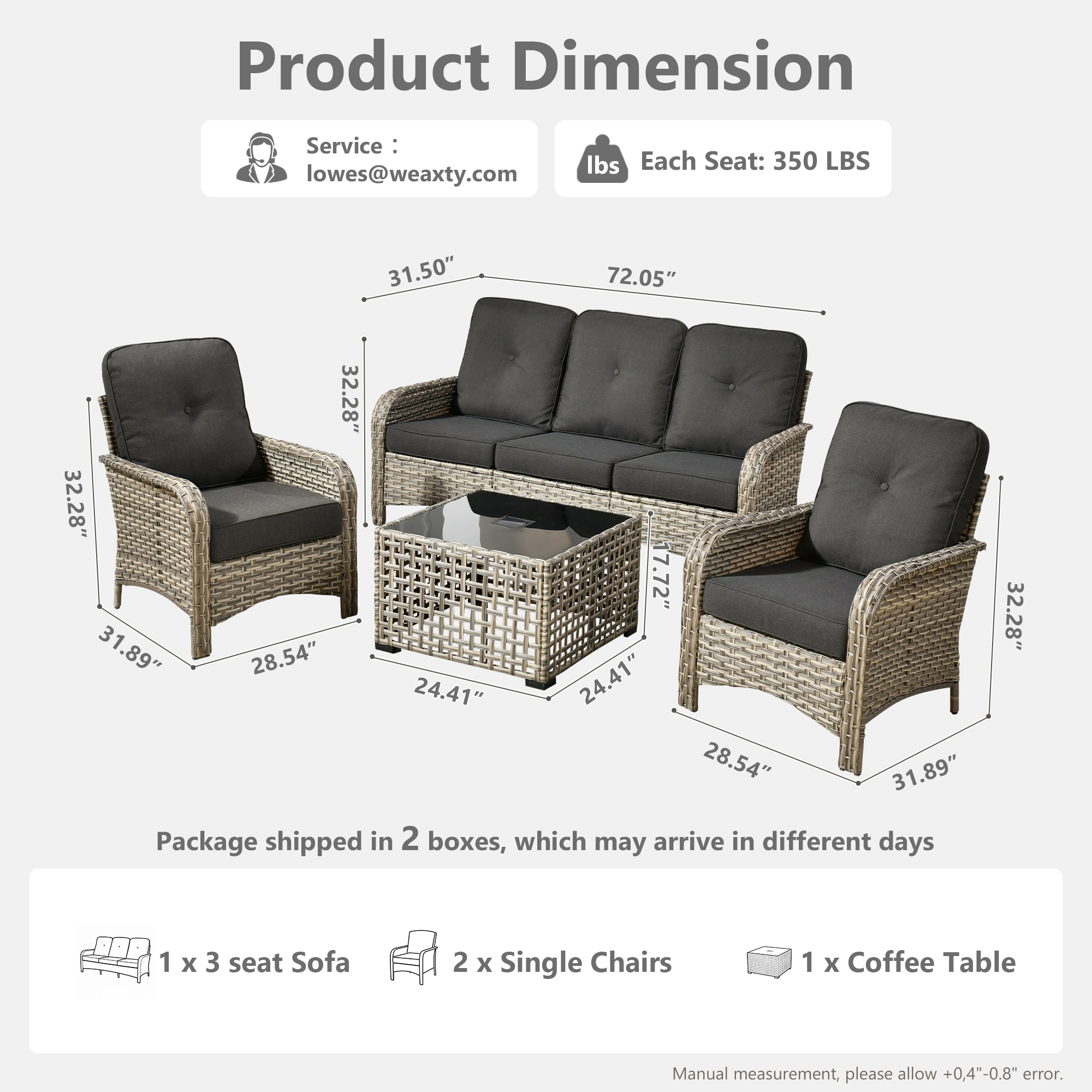 weaxty HMBVNC100S41 Patio-Conversation-Sets - View #7
