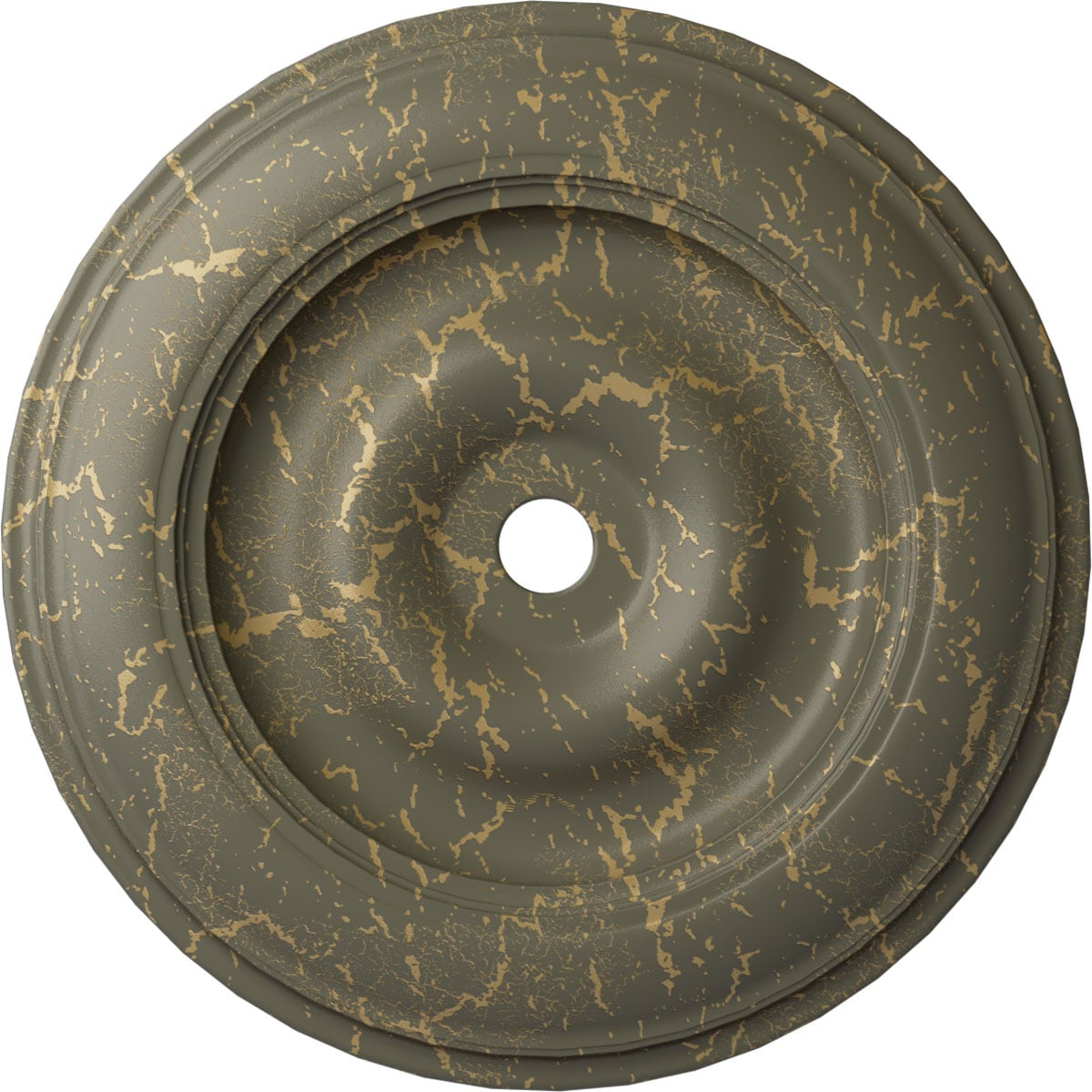 Ekena Millwork CM44CLWHC Classic 44.5-in W x 44.5-in L Painted Witch Hazel Crackle Polyurethane Whole Ceiling Medallion