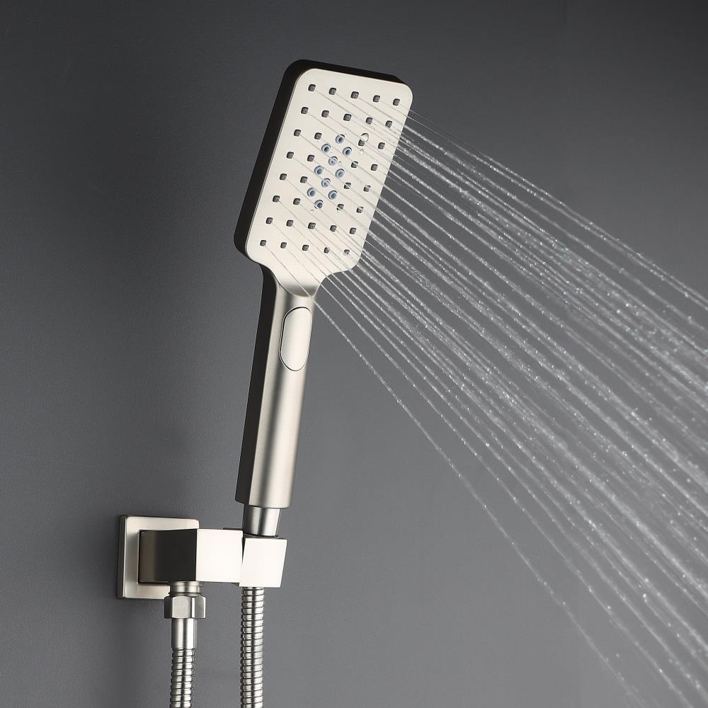 Kinwell Brushed Nickel Waterfall Built In Shower Faucet System With 2