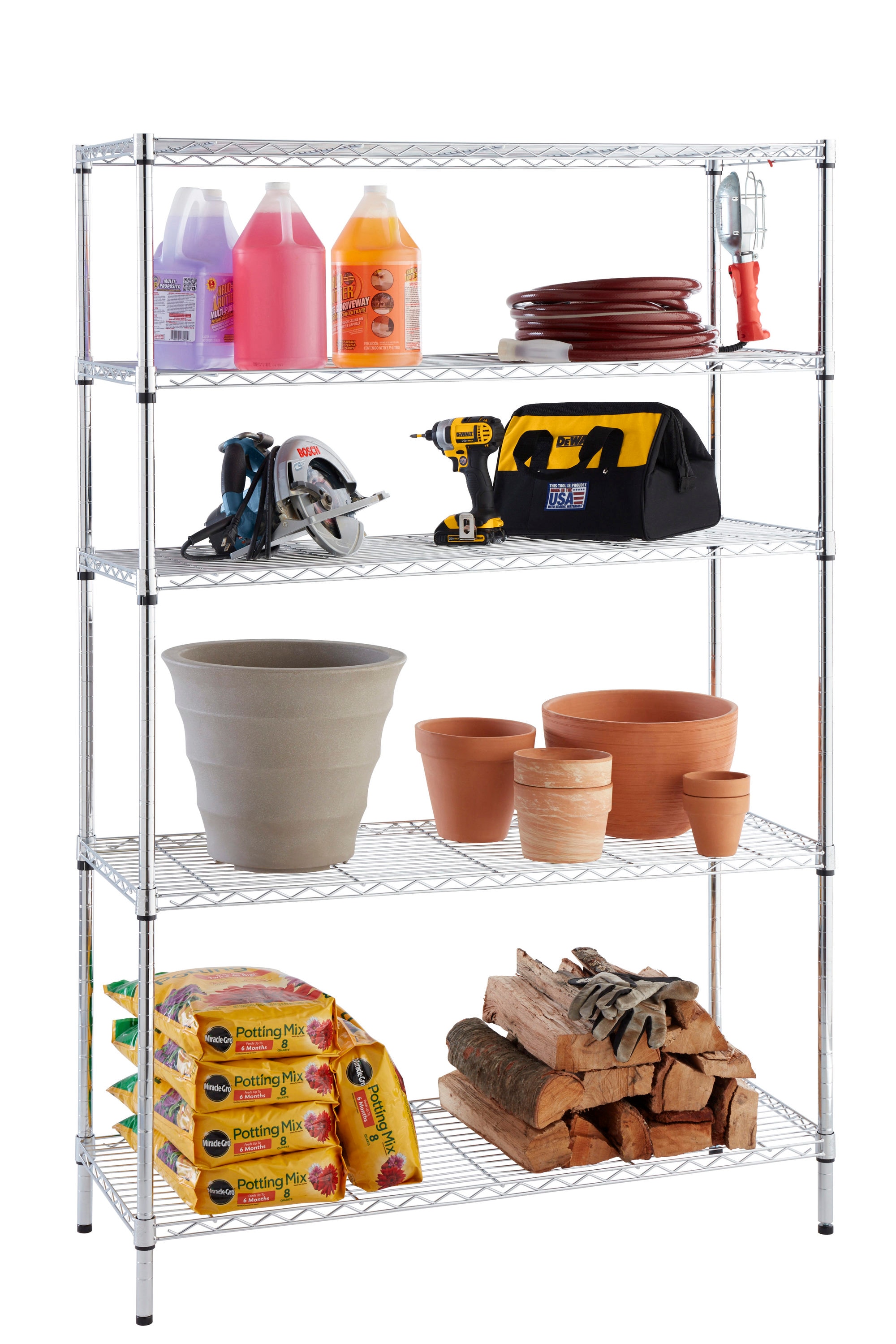 Freestanding Shelving Units, Style Selections 5 Tier Shelving Unit Instructions