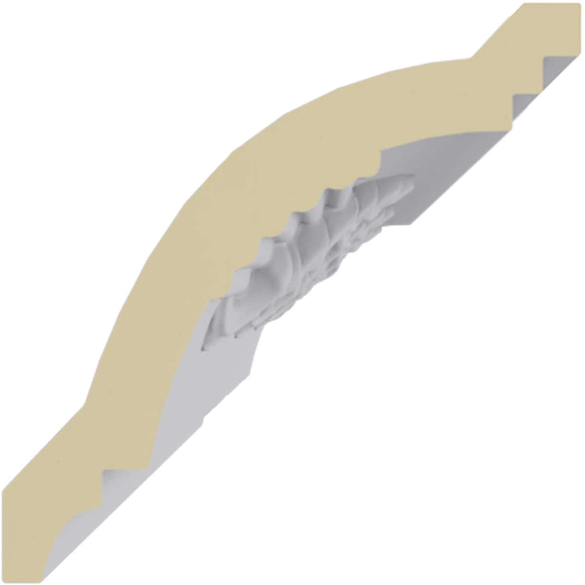 Leaf Twist White Polyurethane Crown Moulding 94.5"