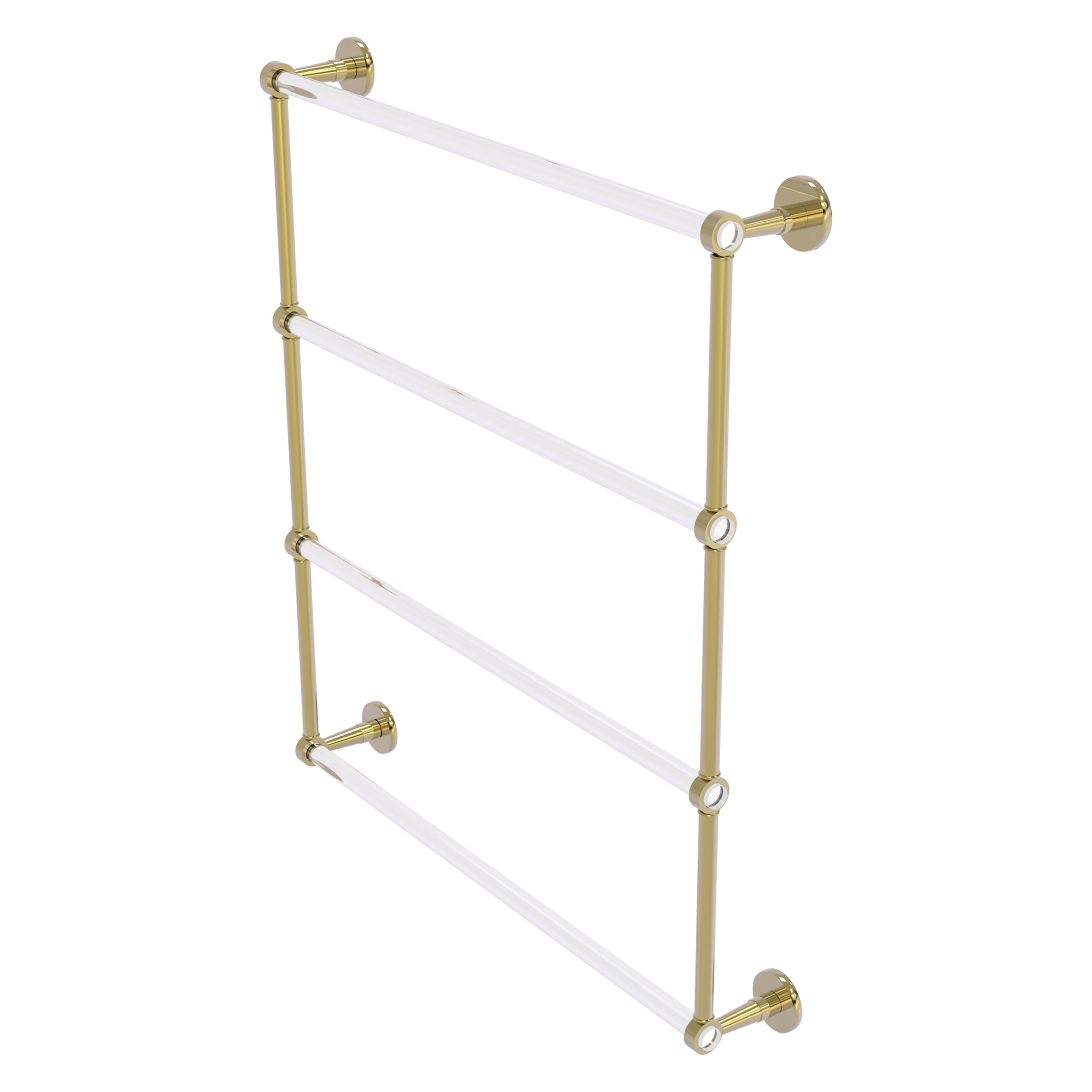 Allied Brass CV-28-30-UNL Clearview 30-in double Unlacquered Brass Wall mount Double Towel Bar