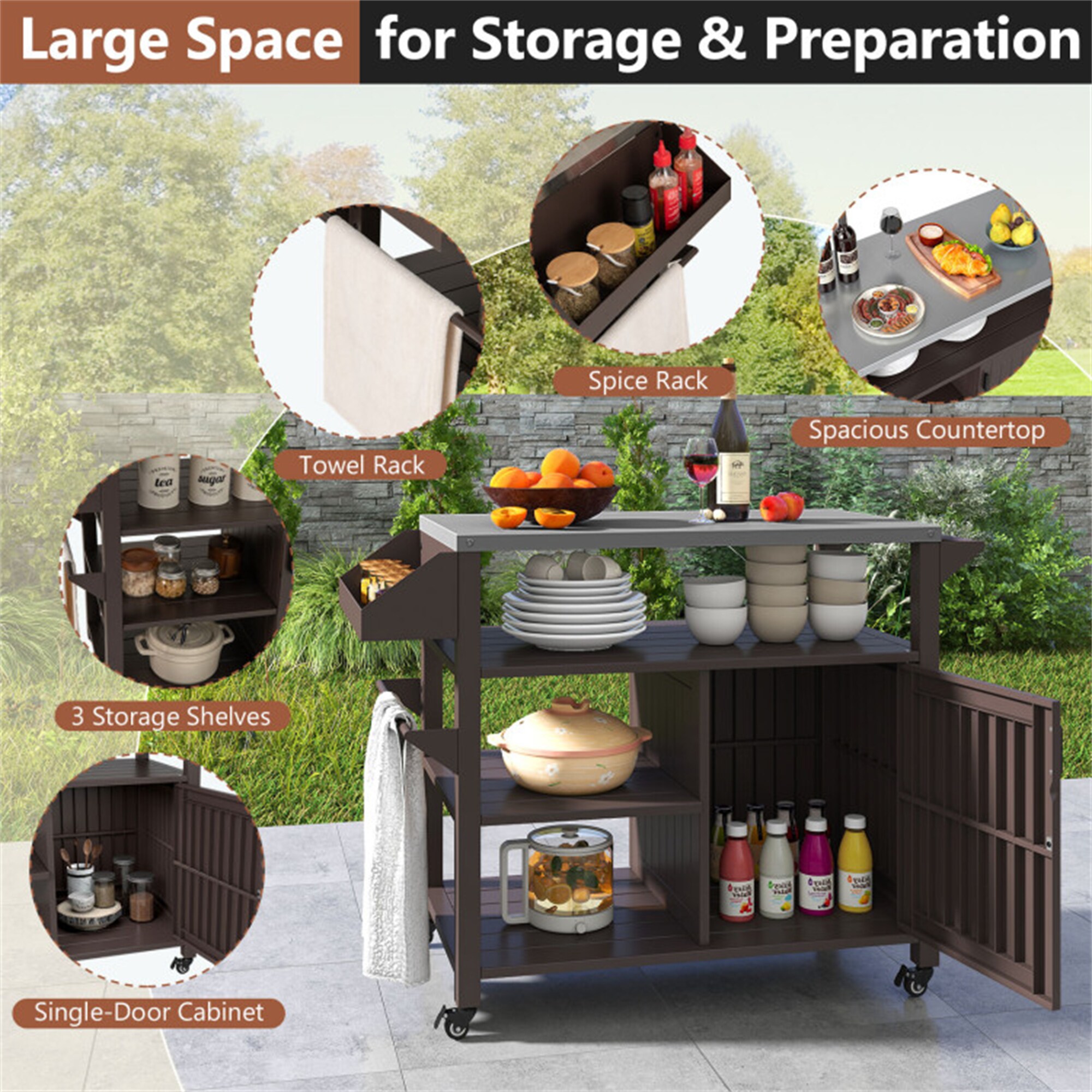 BABOOM BOM-12520BN-CO Grill-Carts-Grill-Stands - View #9
