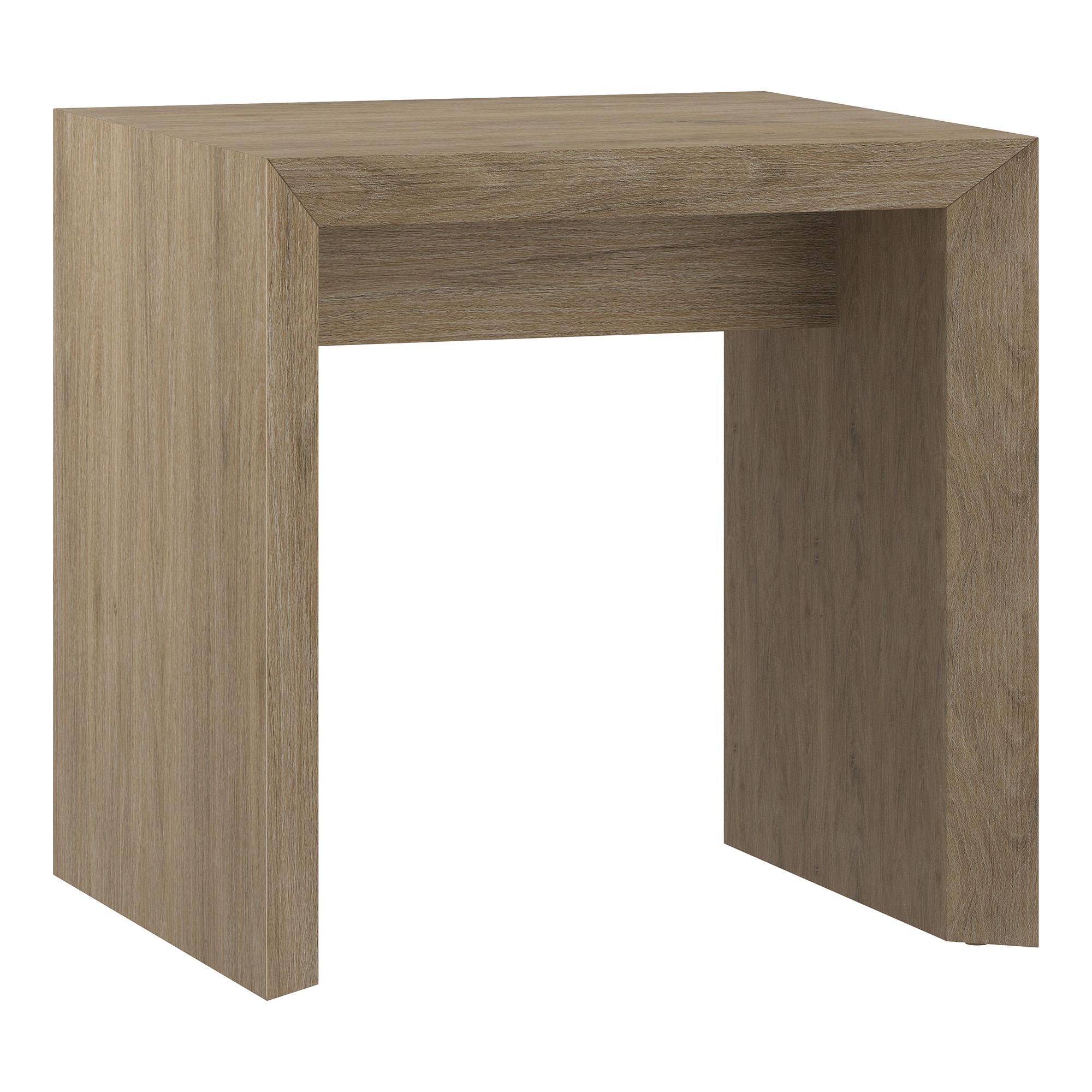 Hailey Home ST2063 Oswin 22-in W x 22-in H Antiqued Gray Oak Composite Rectangular Modern End Table Assembly Required