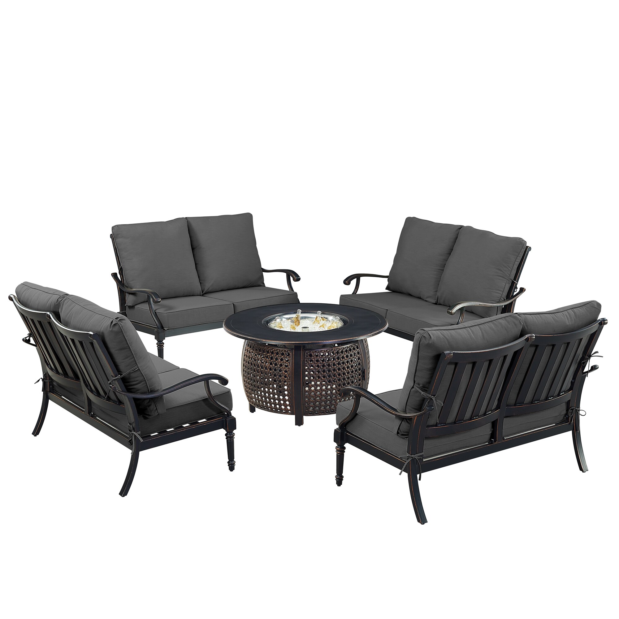 Oakland Living SHAO4LSCLIFFBKCUIBA Patio-Conversation-Sets - View #4