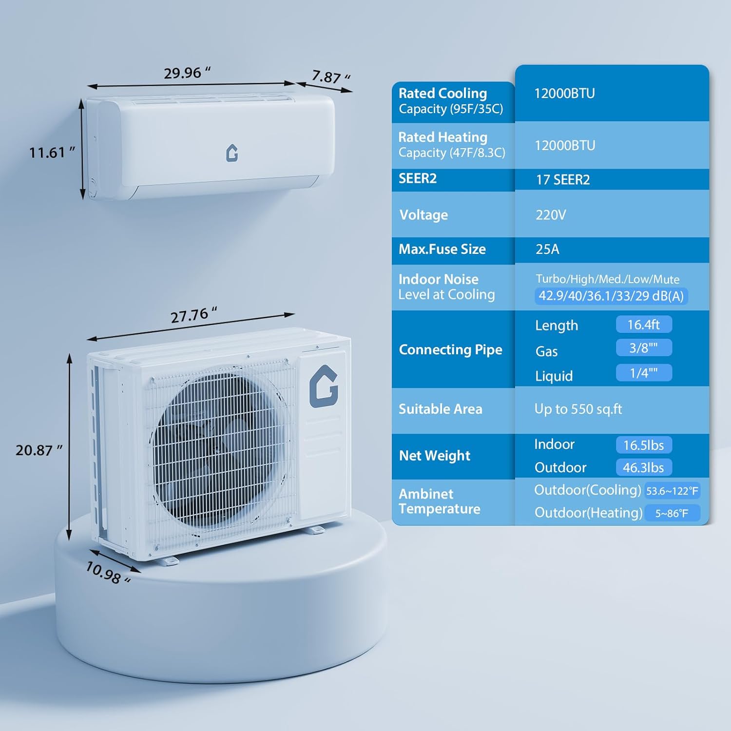 Qeetex LHF-AD-PHO-161GL6KZ Wall-Air-Conditioners - View #2
