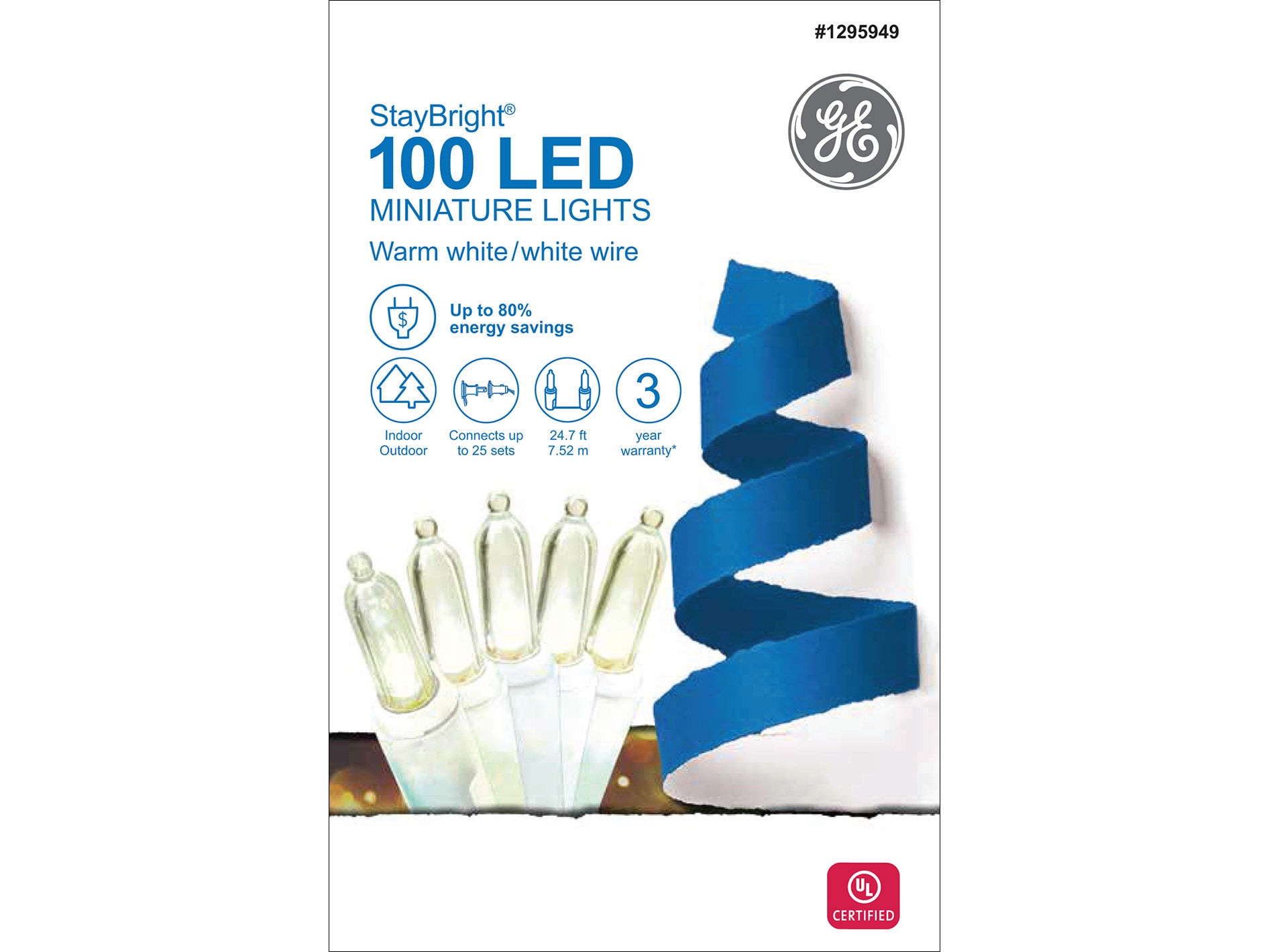 Ge 100 led on sale staybright miniature lights