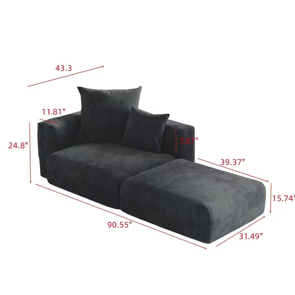 BuotiqHom DH-C1+1-126BK Sofas-Loveseats - View #3