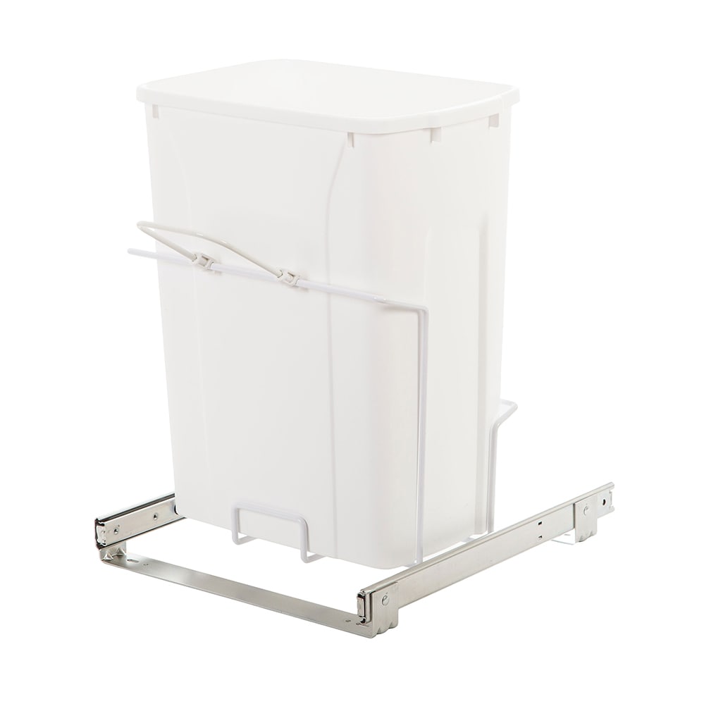 Knape & Vogt SBM15-1-35WH 14-in x 16-in x 19-in 35-Quarts Pull-out trash can