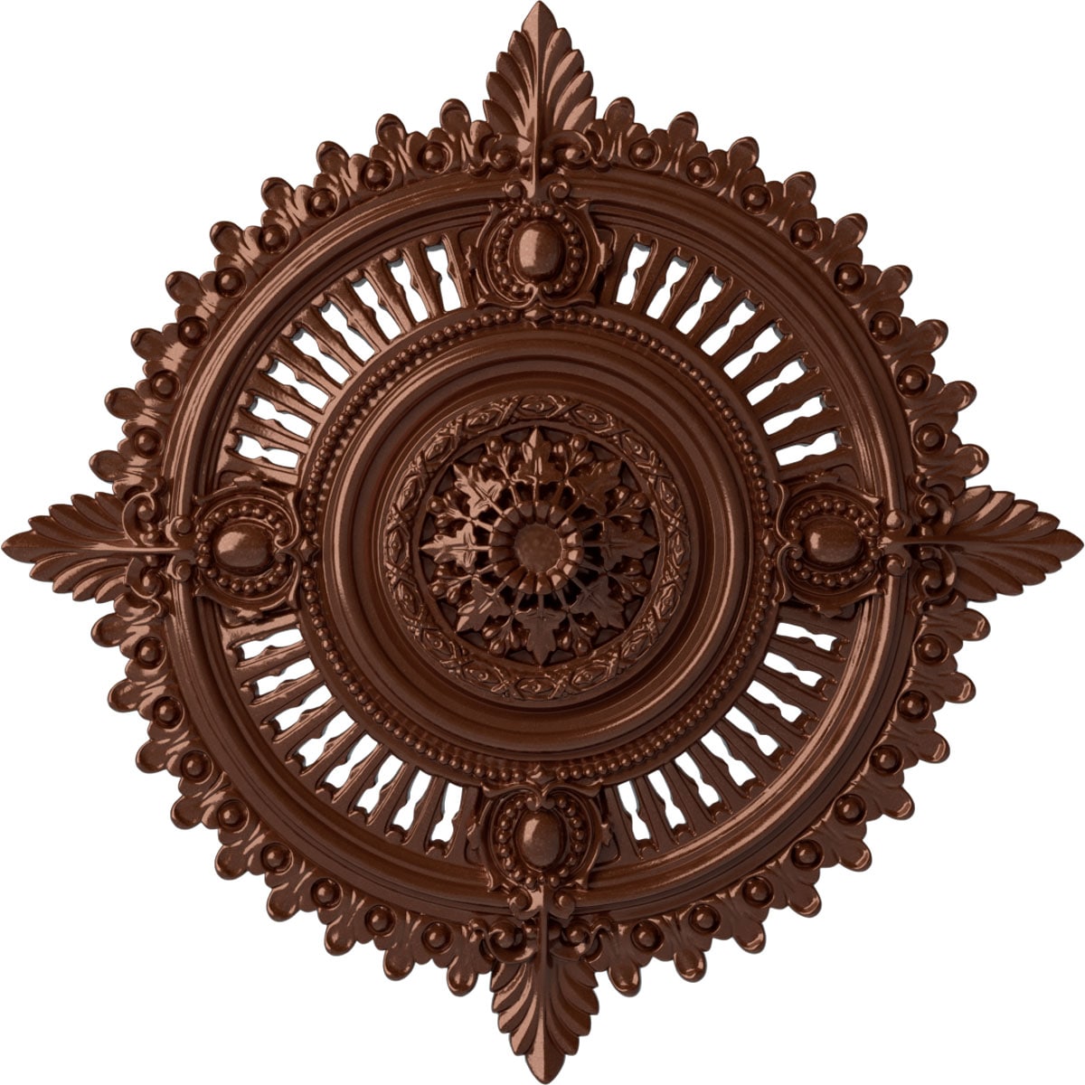 Ekena Millwork CM29HYCPS Haylynn 29.125-in W x 29.125-in L Painted Copper Penny Polyurethane Whole Ceiling Medallion