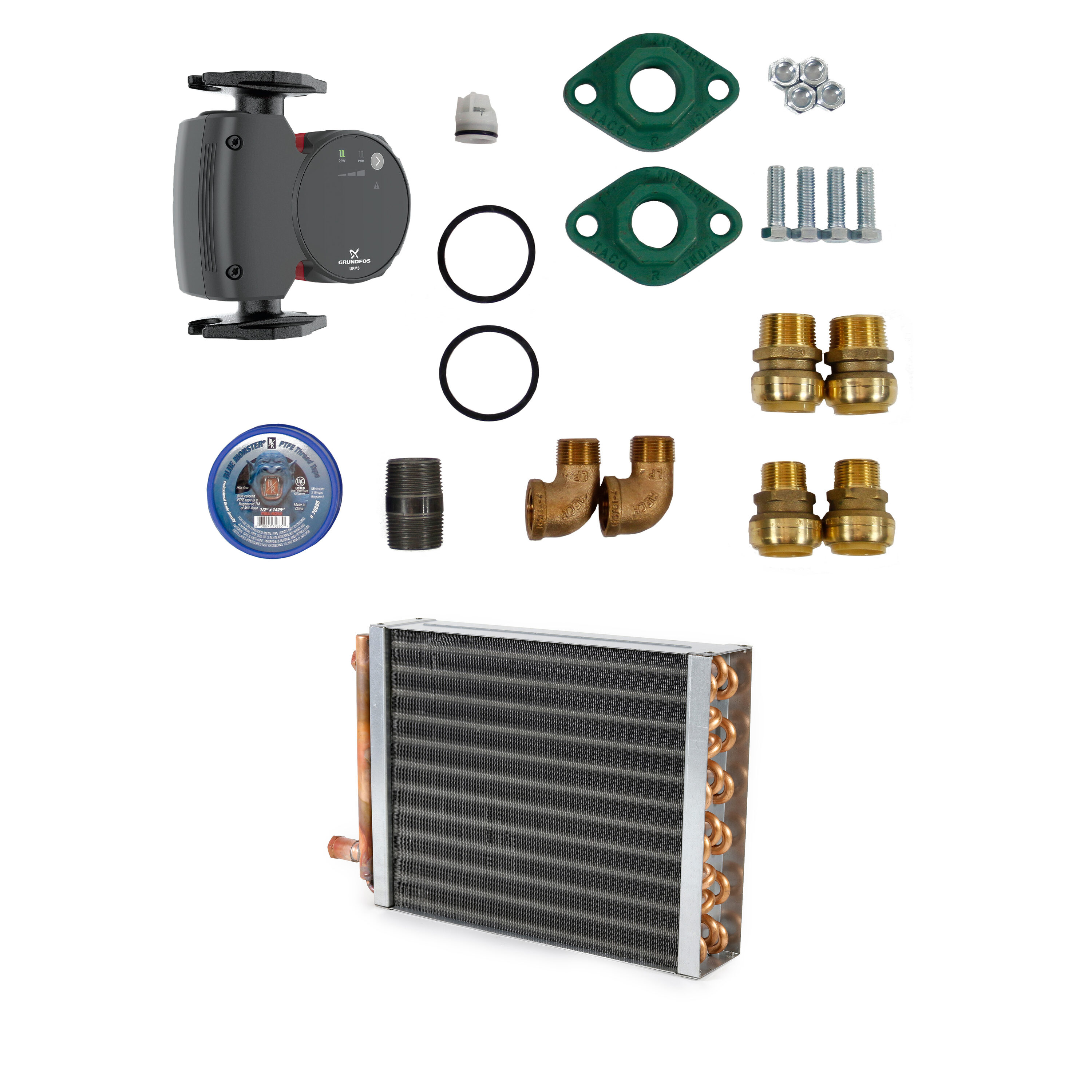 WoodMaster 2500756 Commercial/Residential WM TRBASIC INSTALL KT PSHFT. 80K Water-to-air Heat Exchanger Coil (Max)