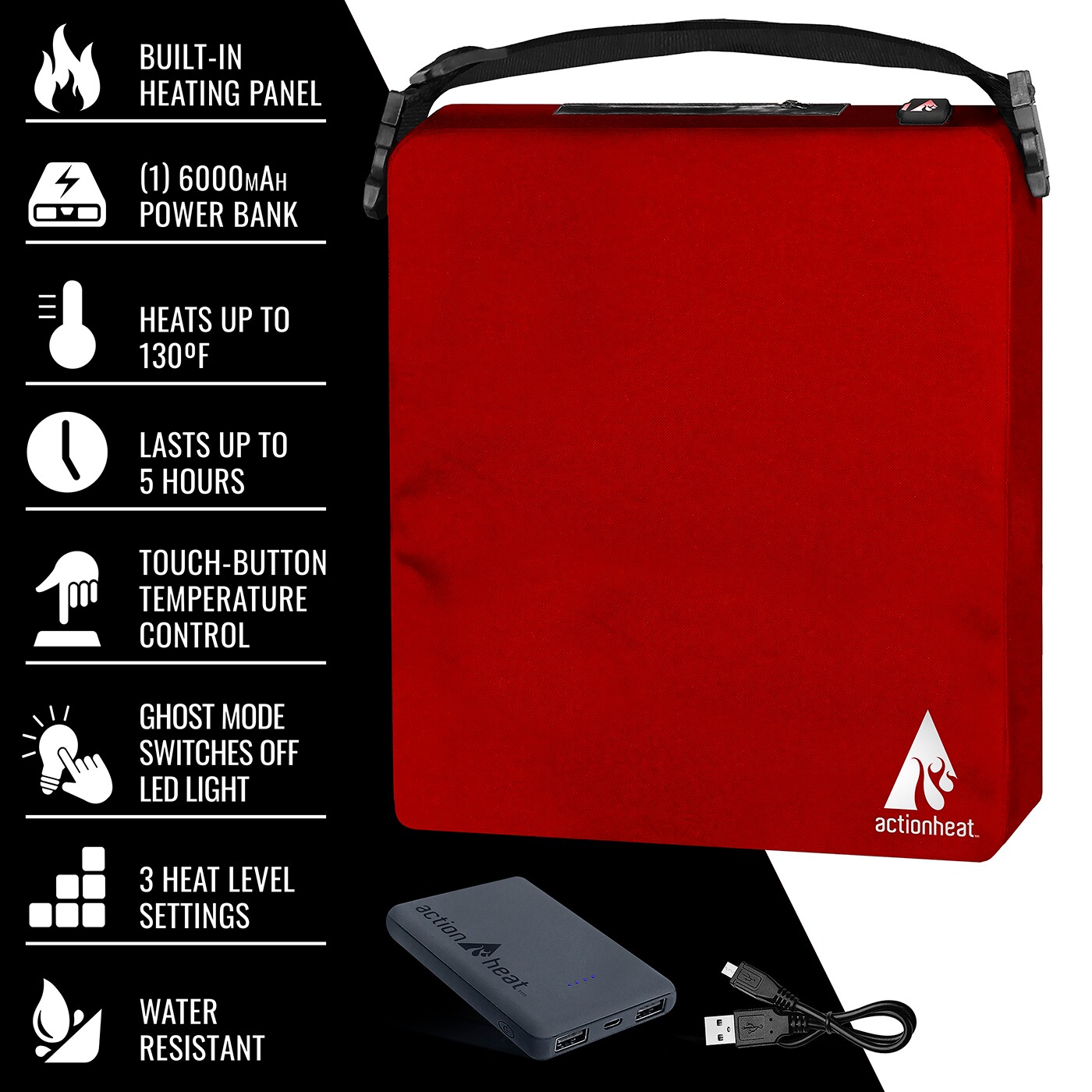 ActionHeat AH-SC-5V-R Bleacher-Cushions - View #3
