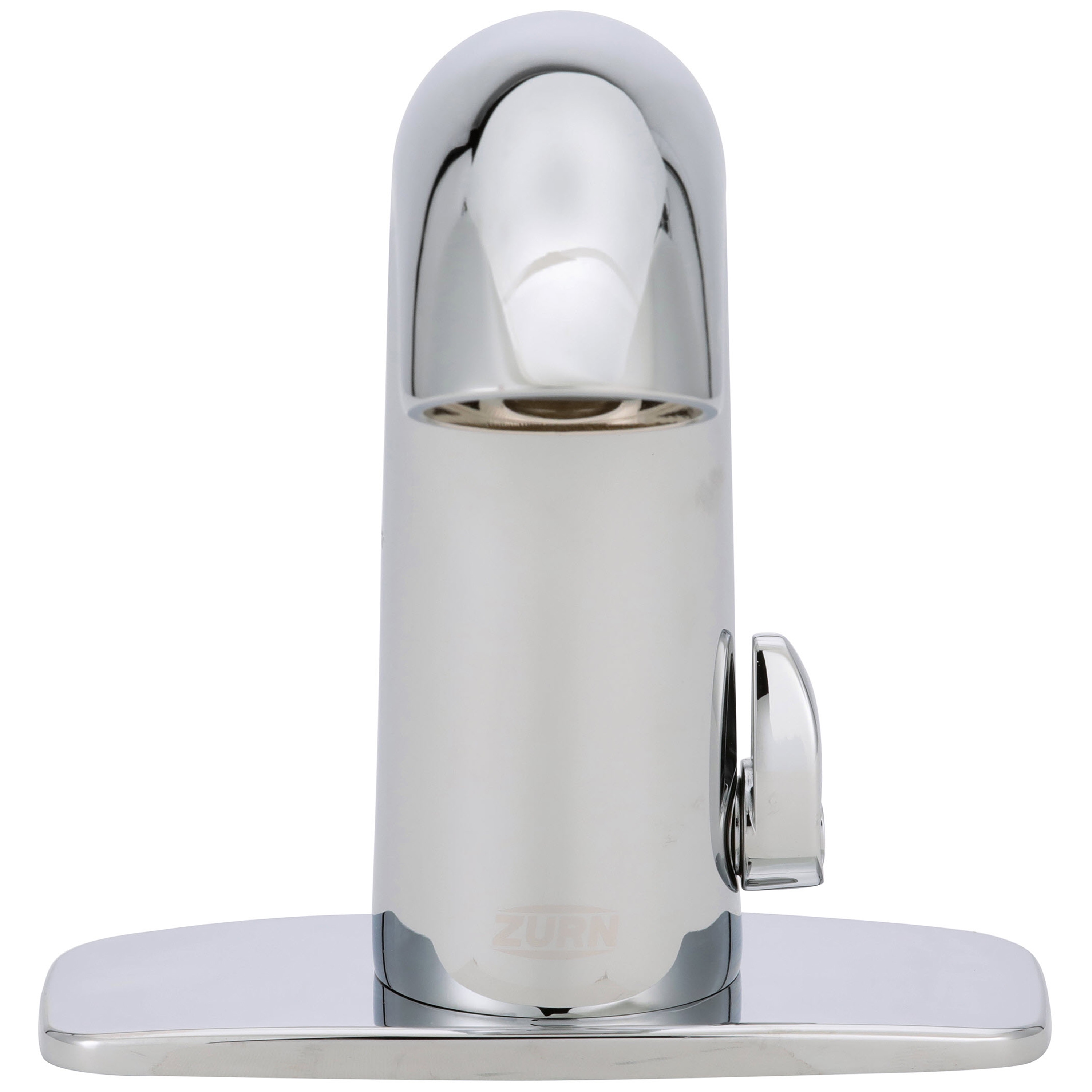 Zurn Z6950-XL-S-F-TMV-1 Aqua-FIT Chrome Single hole Touchless Mid-arc Commercial/Residential Touchless Bathroom Sink Faucet with Drain with Deck Plate