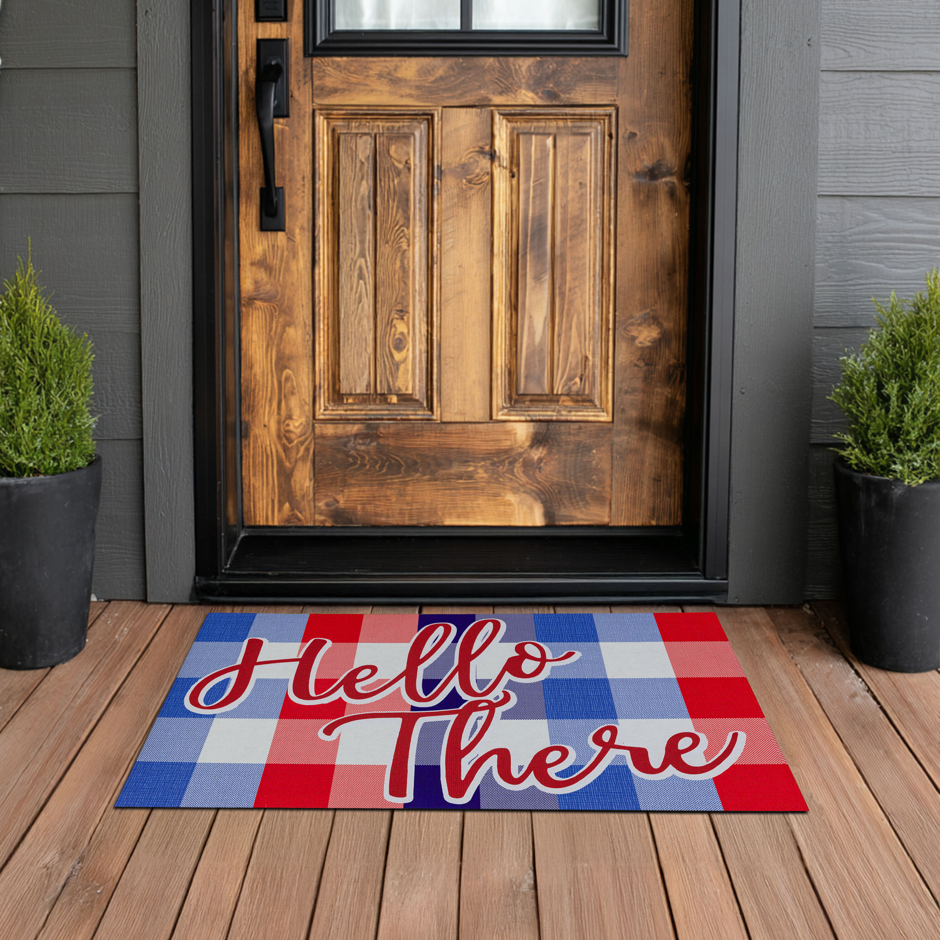 Holiday Living 18-in x 30-in Multiple Colors Non-Slip Grip Outdoor Door Mat