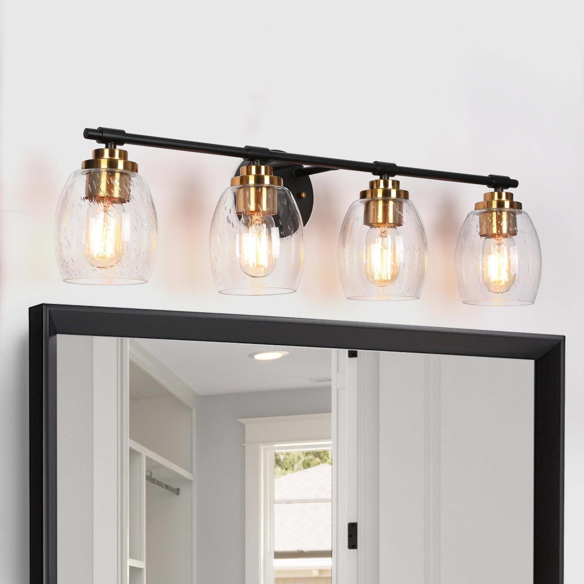 Uolfin NIBV3AUO4549M7 28.5-in 4 -Light Multiple finishes Multiple colors Modern/contemporary Vanity light