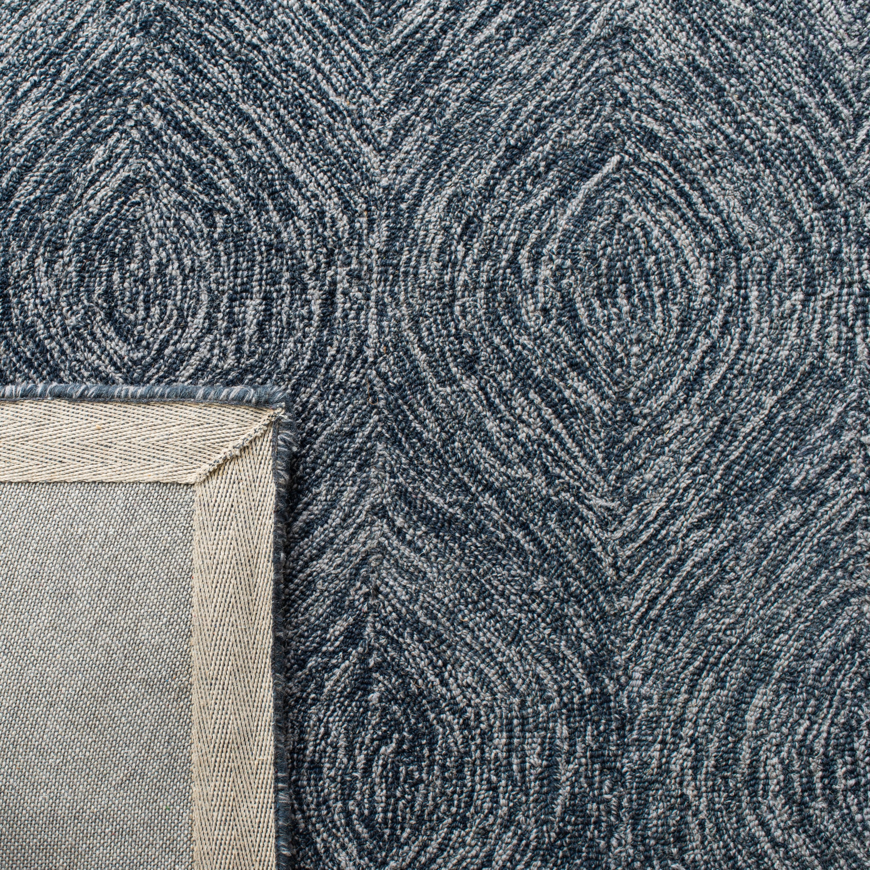 Handmade Grey & Ivory Wool Tufted Area Rug 8' x 10'