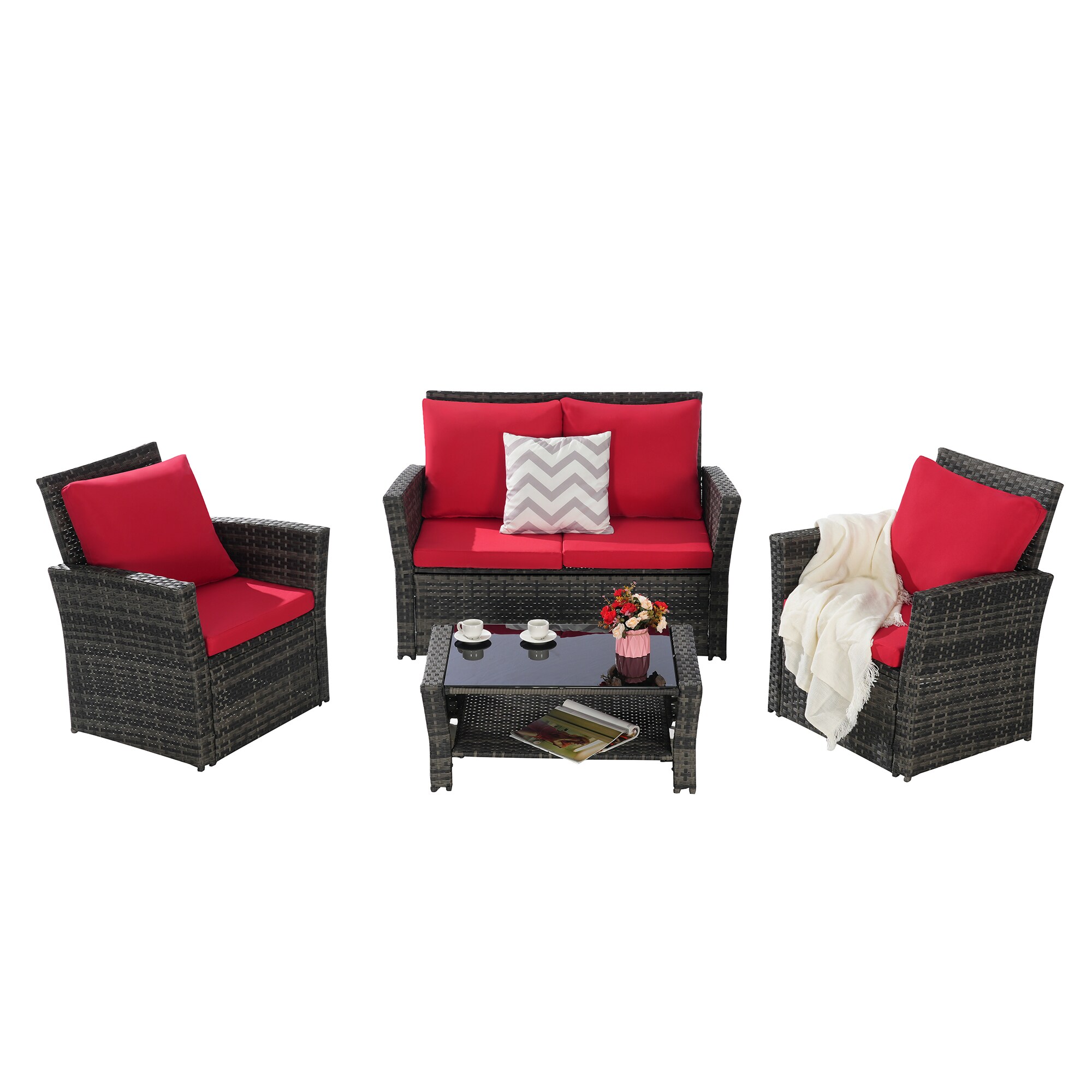 SINOFURN SYB670027RD Patio-Conversation-Sets - View #3