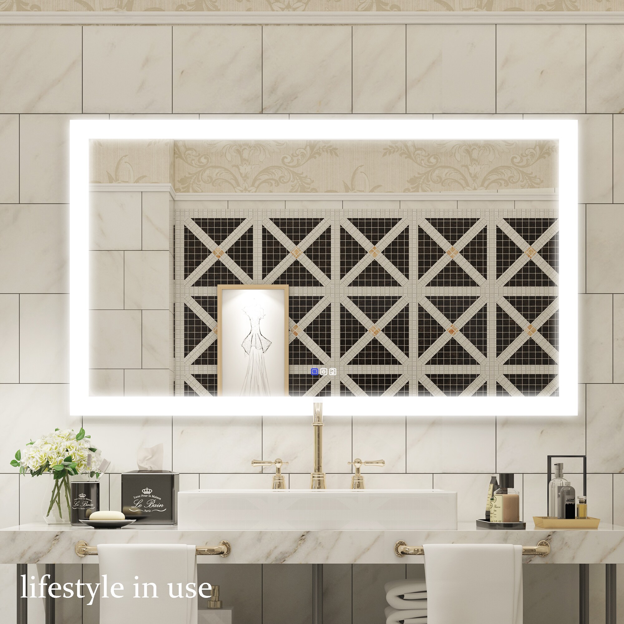 Forclover FLW-LP5532 Framed-Bath-Mirrors - View #2