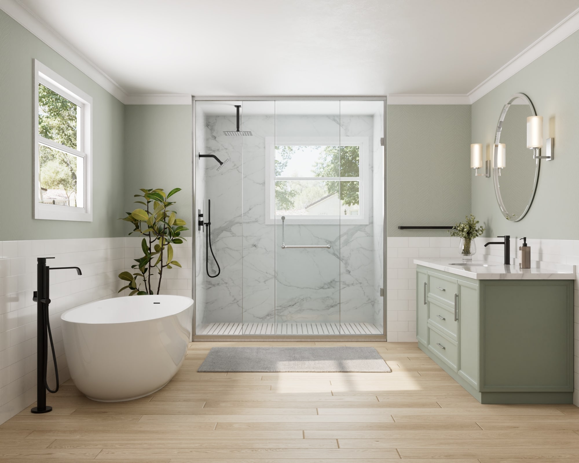 GRANDJOY SGF10GJ-66-BN12 Showerhead-Bar-Panels - View #3