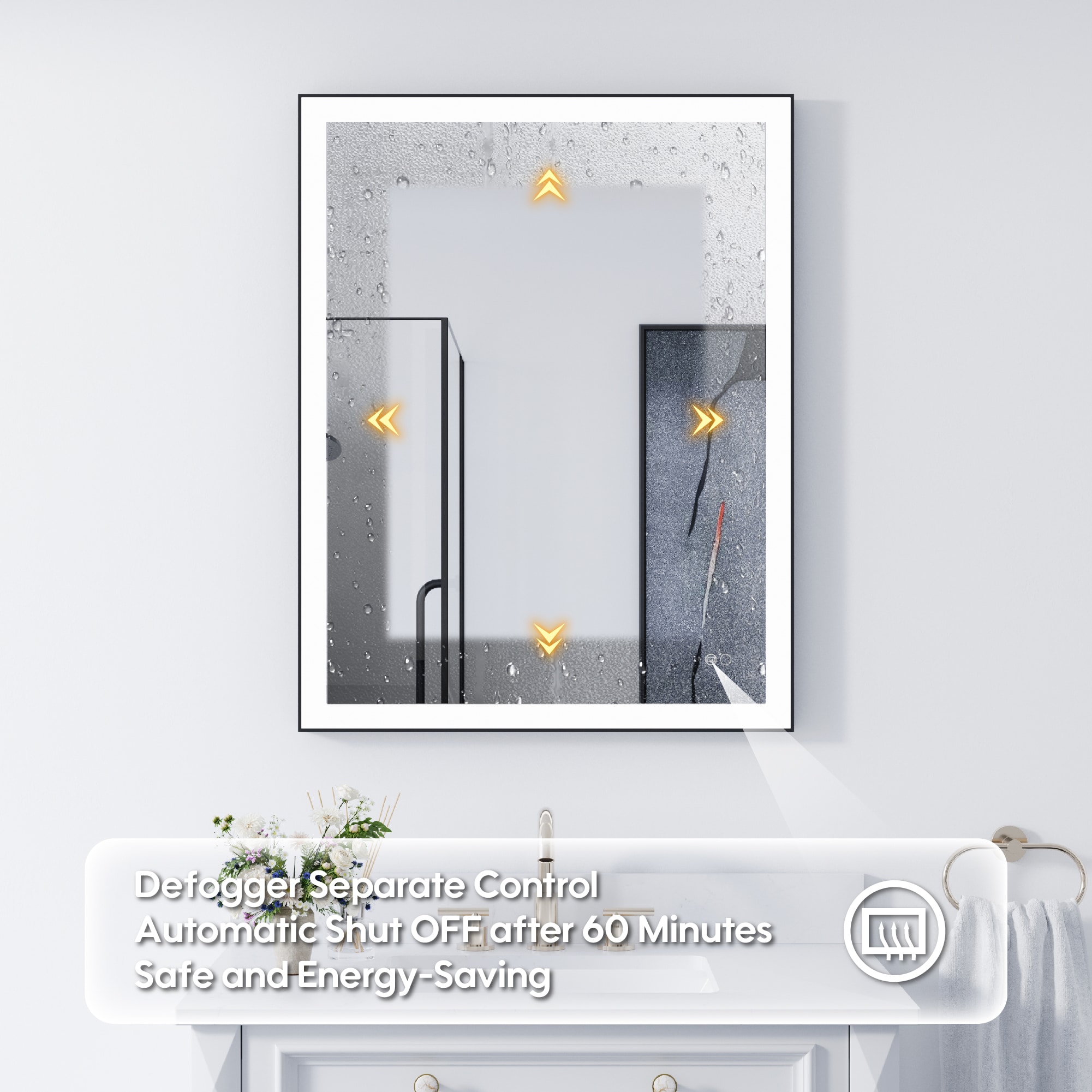CALVON HML2836BL Framed-Bath-Mirrors - View #5