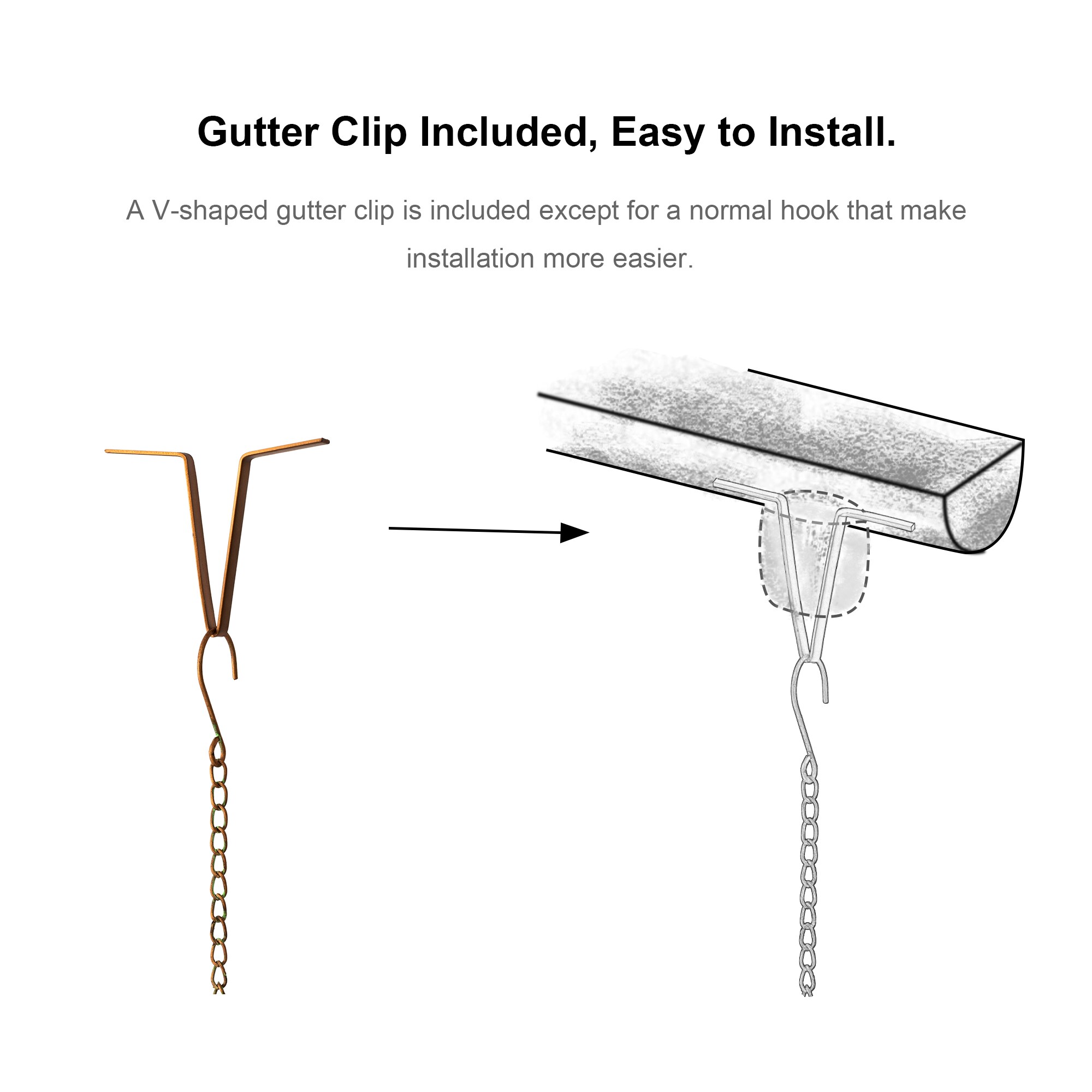 Glitzhome 2037800003 Rain-Chains - View #7