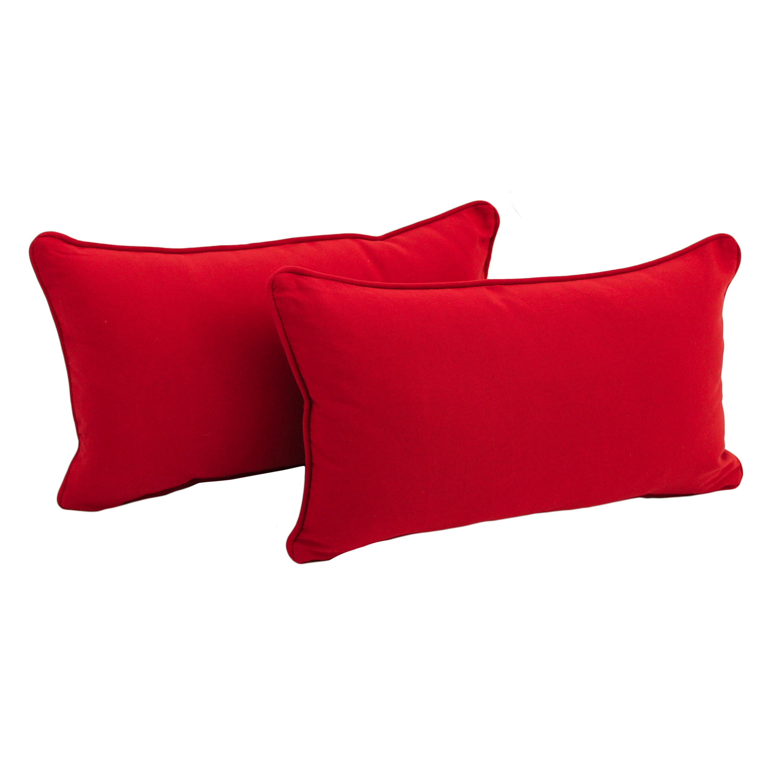 Blazing Needles 9811-CD-S2-TW-RD 2 -Piece 20-in x 12-in Red Rectangular Indoor Decorative Pillow