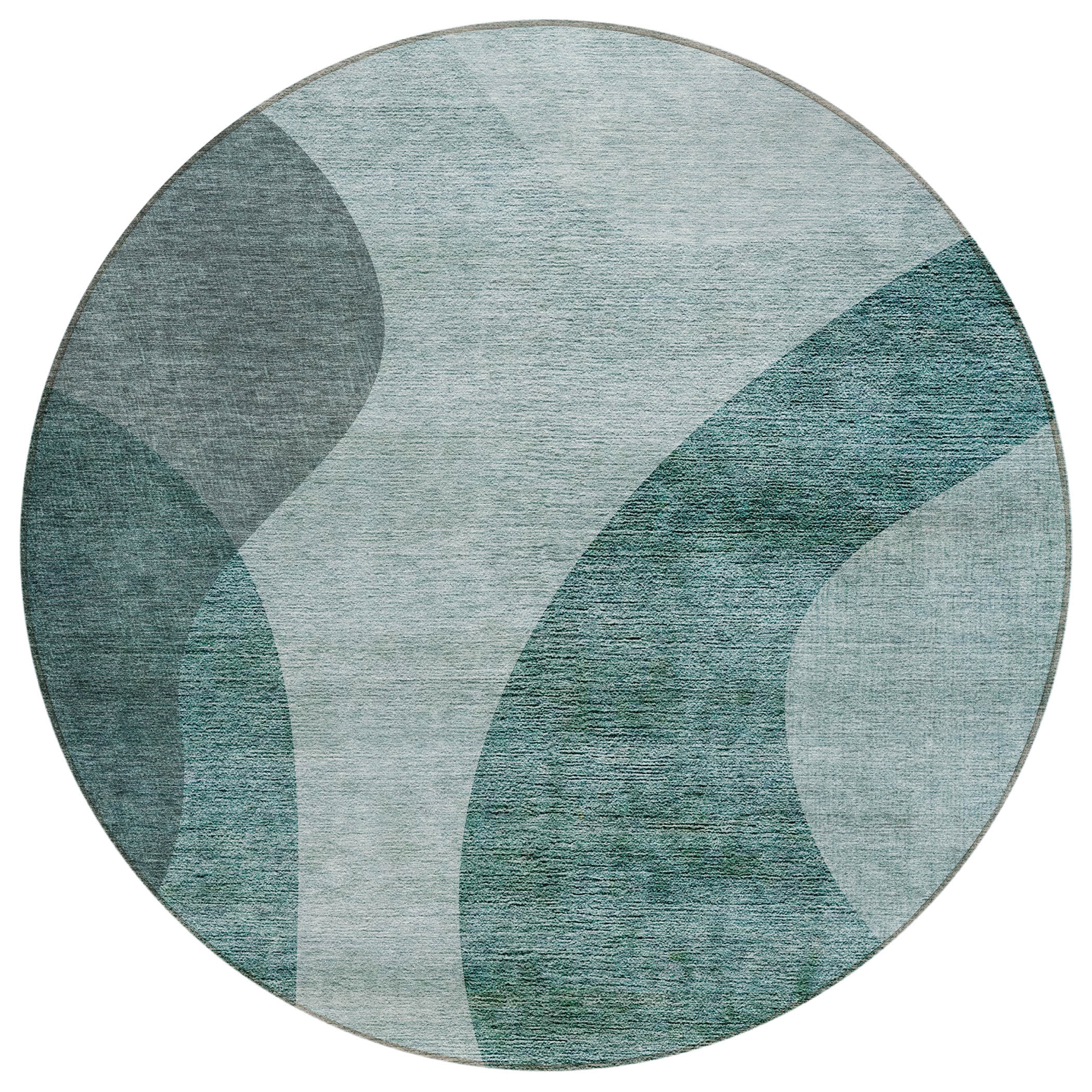 Addison Rugs ACN657GE8RO Chantille ACN657GE 8 x 8 (ft) Polyester Green Round Indoor/Outdoor Geometric Machine washable Area rug