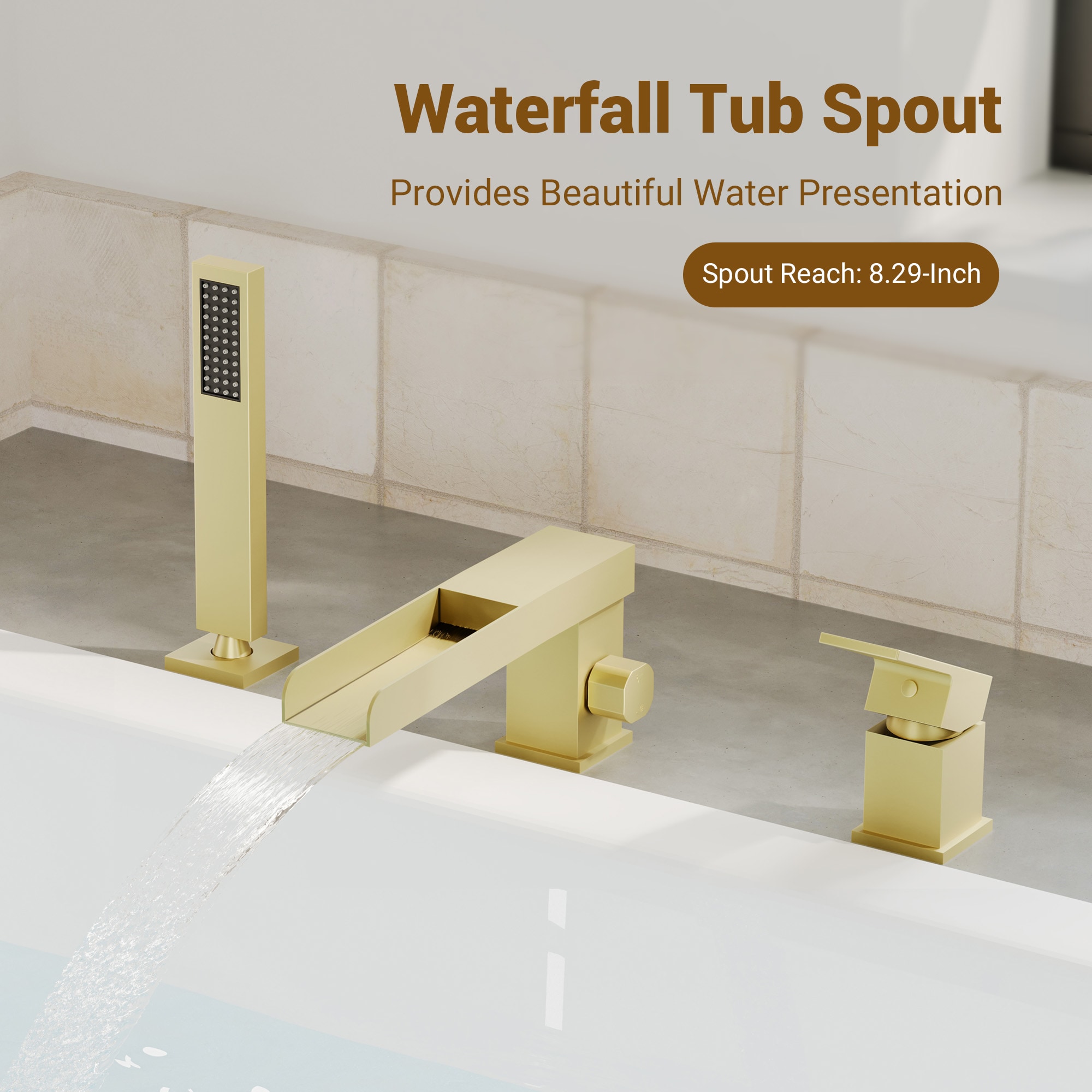 CASAINC CA-H4342-BG Roman-Tub-Faucets - View #4