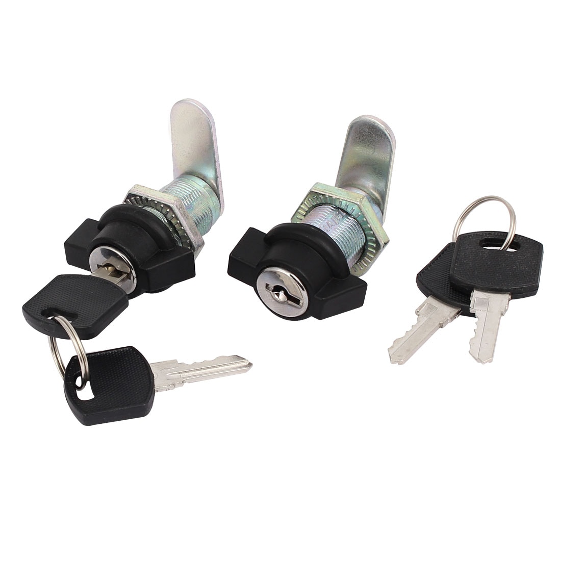 Unique Bargains Cabinet Cupboard 18mmx25mm Threaded Locking T Handle Cam Locks 2pcs #S25072800UX9310