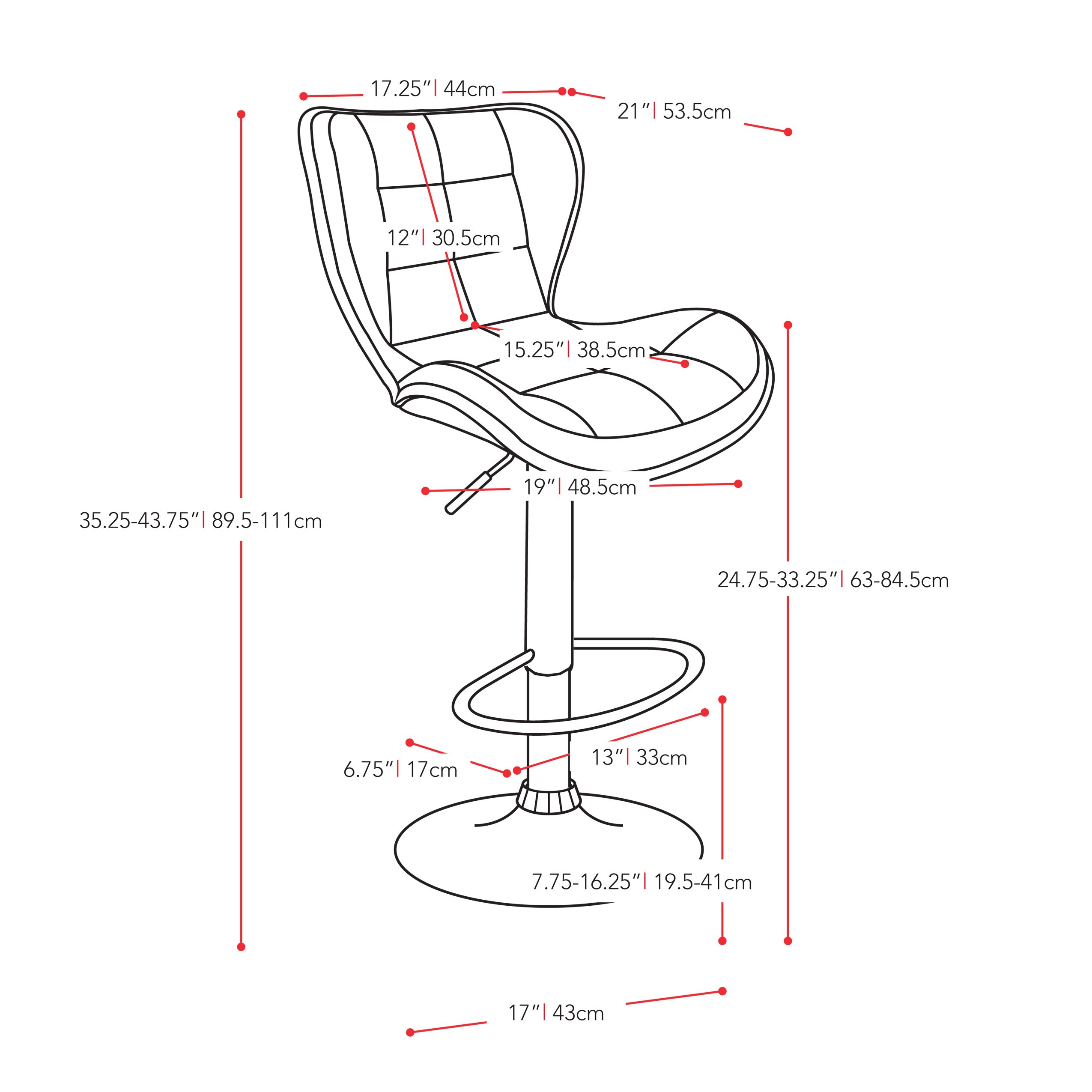 CorLiving DPU-952-B stools - View #7
