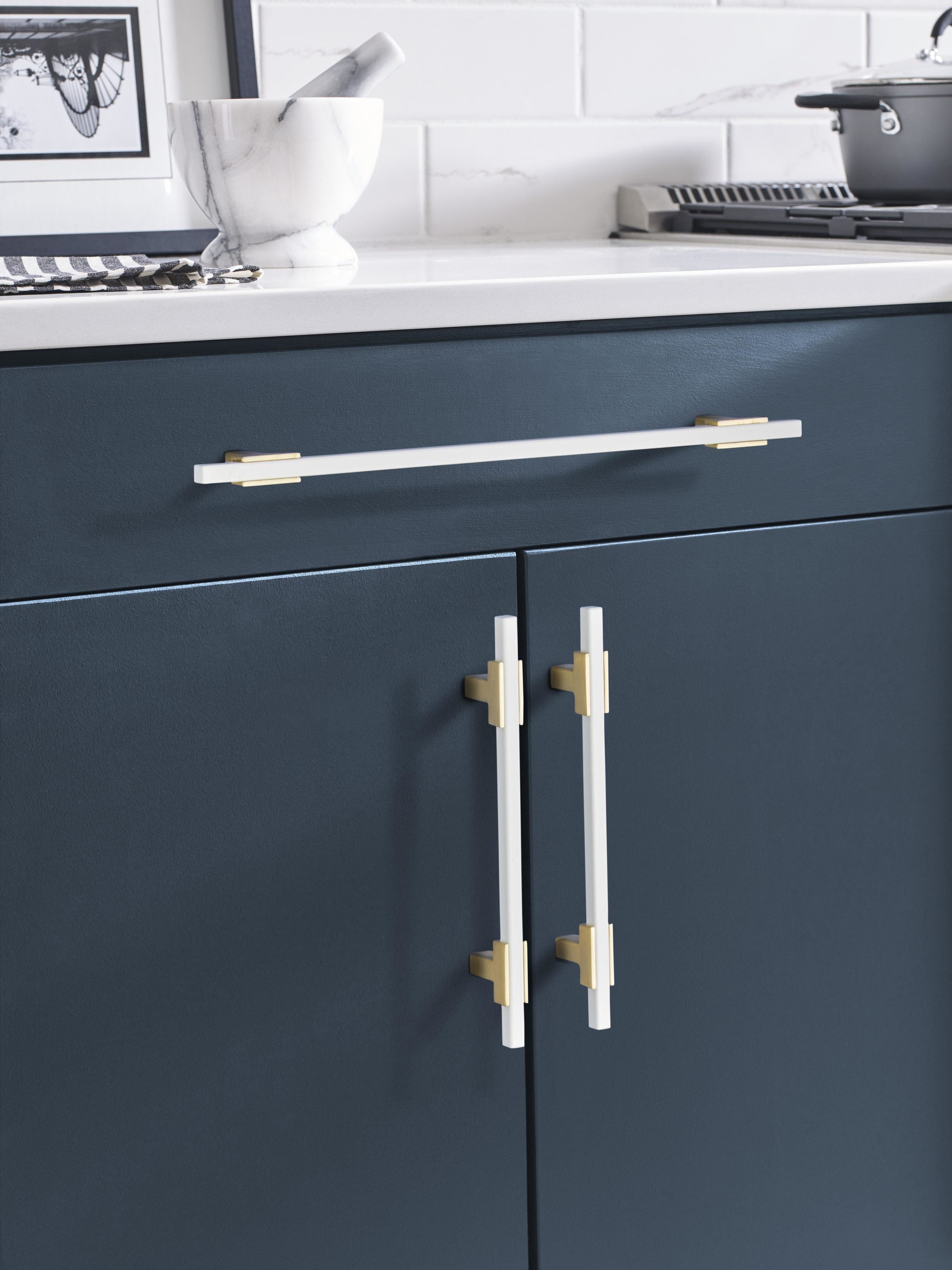 Amerock BP778128BGLWHT Cabinet-Pulls - View #2