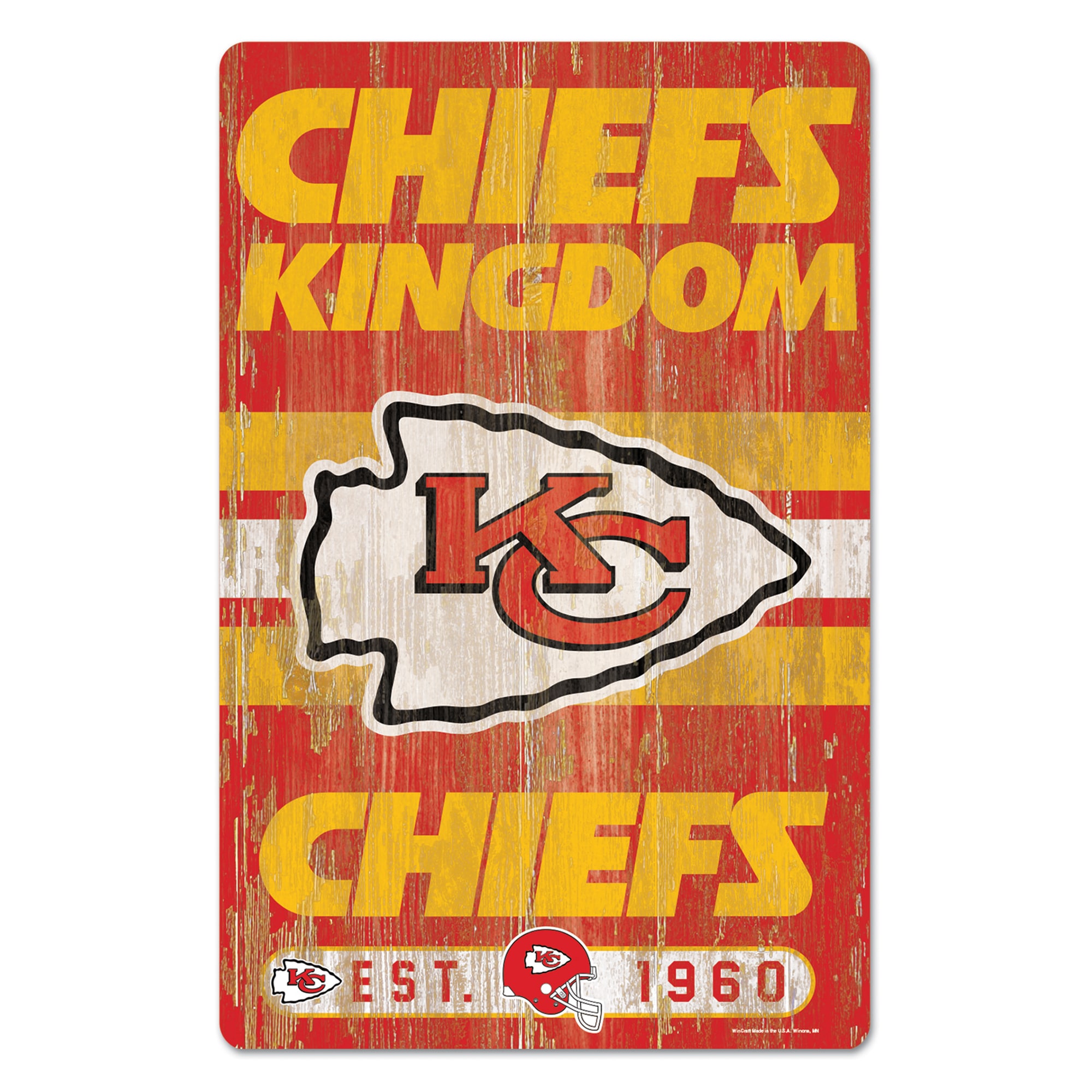 WinCraft Sports NFL FAN CAVE SIGN 17-in x 11-in Wood Residential Sign