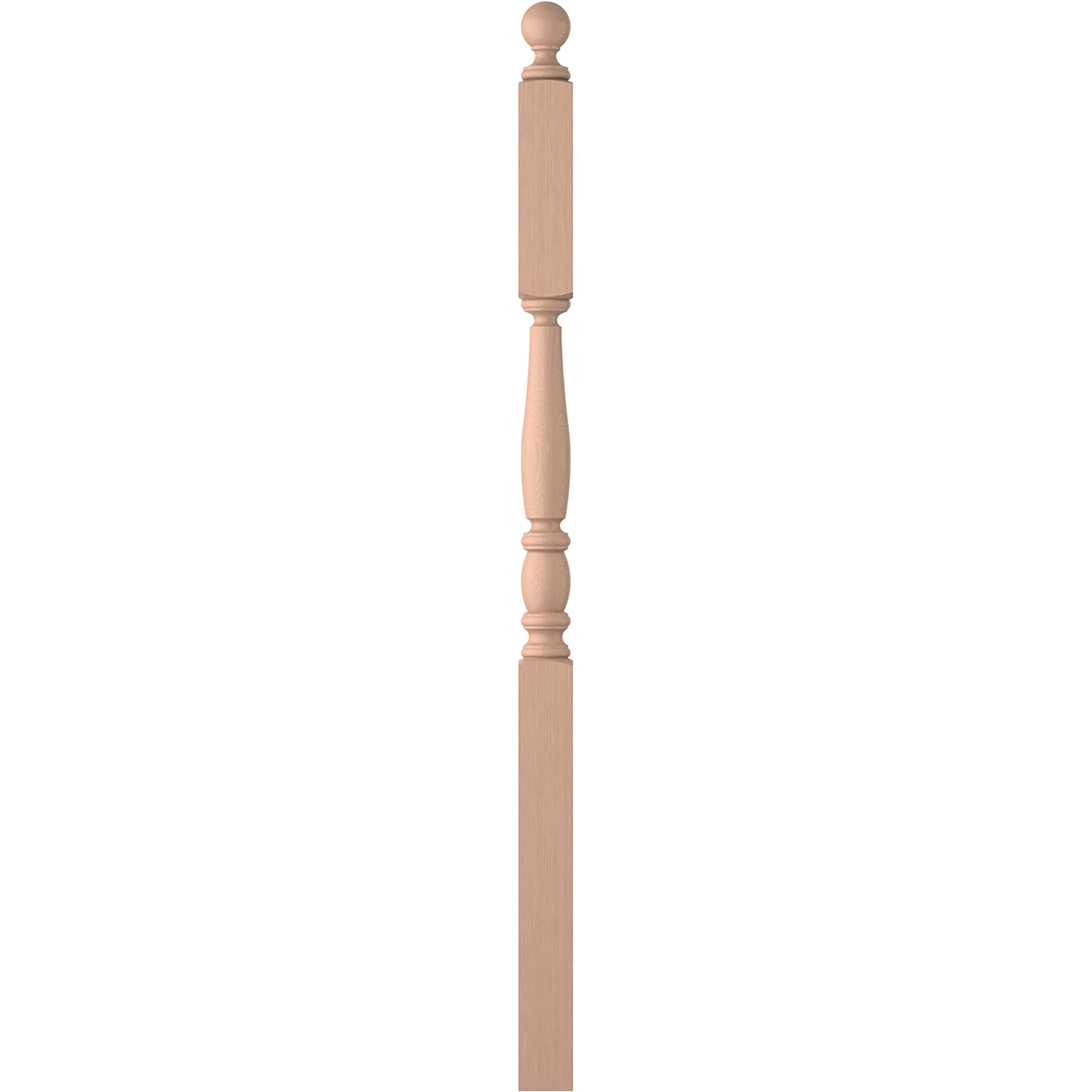 L.J. Smith Stair Systems LJP-3245BT-HM LaSalle 3-in x 57.6875-in Unfinished Hard maple Balcony Stair Newel Post