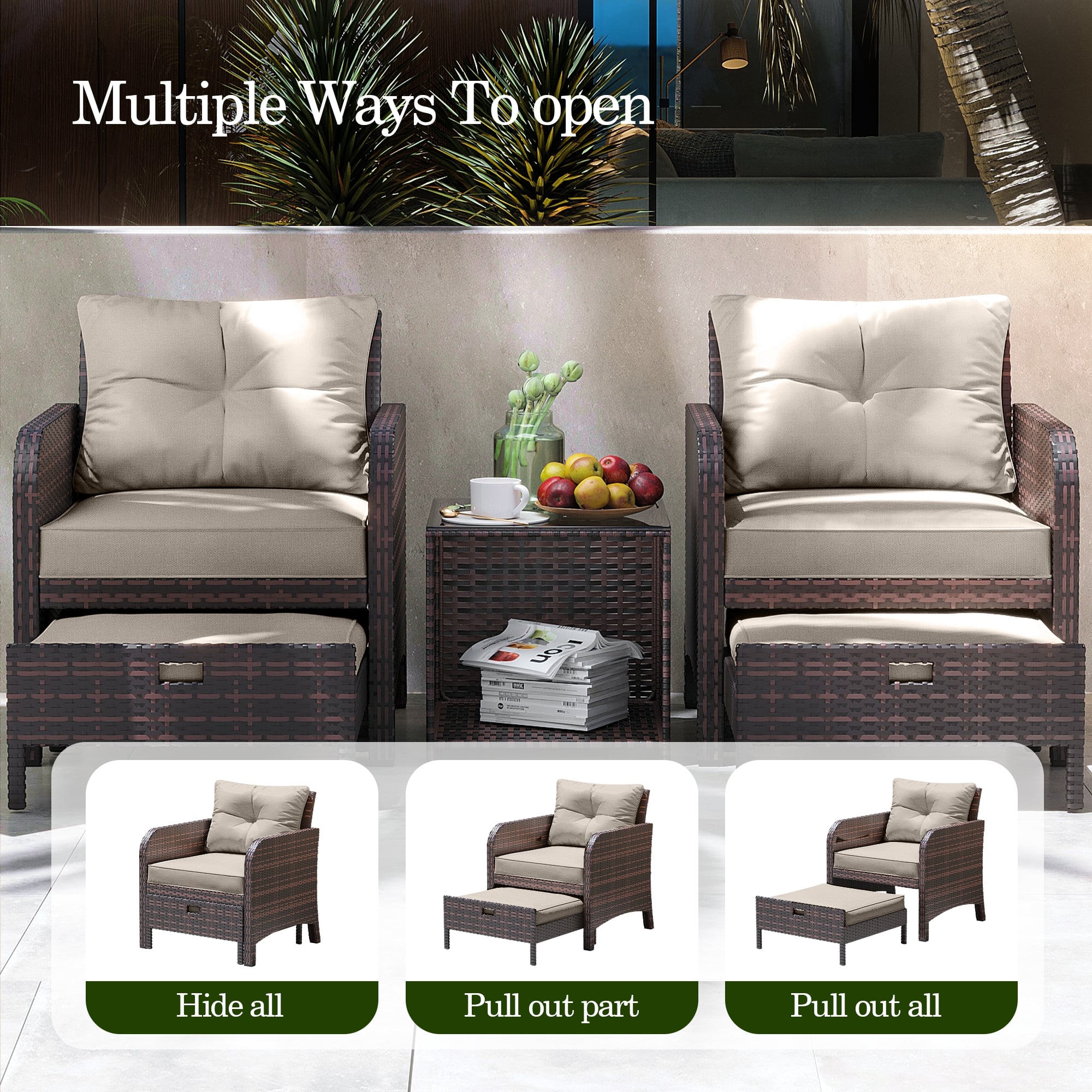 UPHA T5Y-AB-BE Patio-Conversation-Sets - View #3